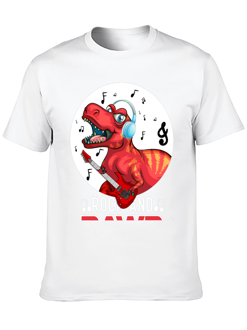 Dinosaur Rock and Rawr Graphic T-Shirt