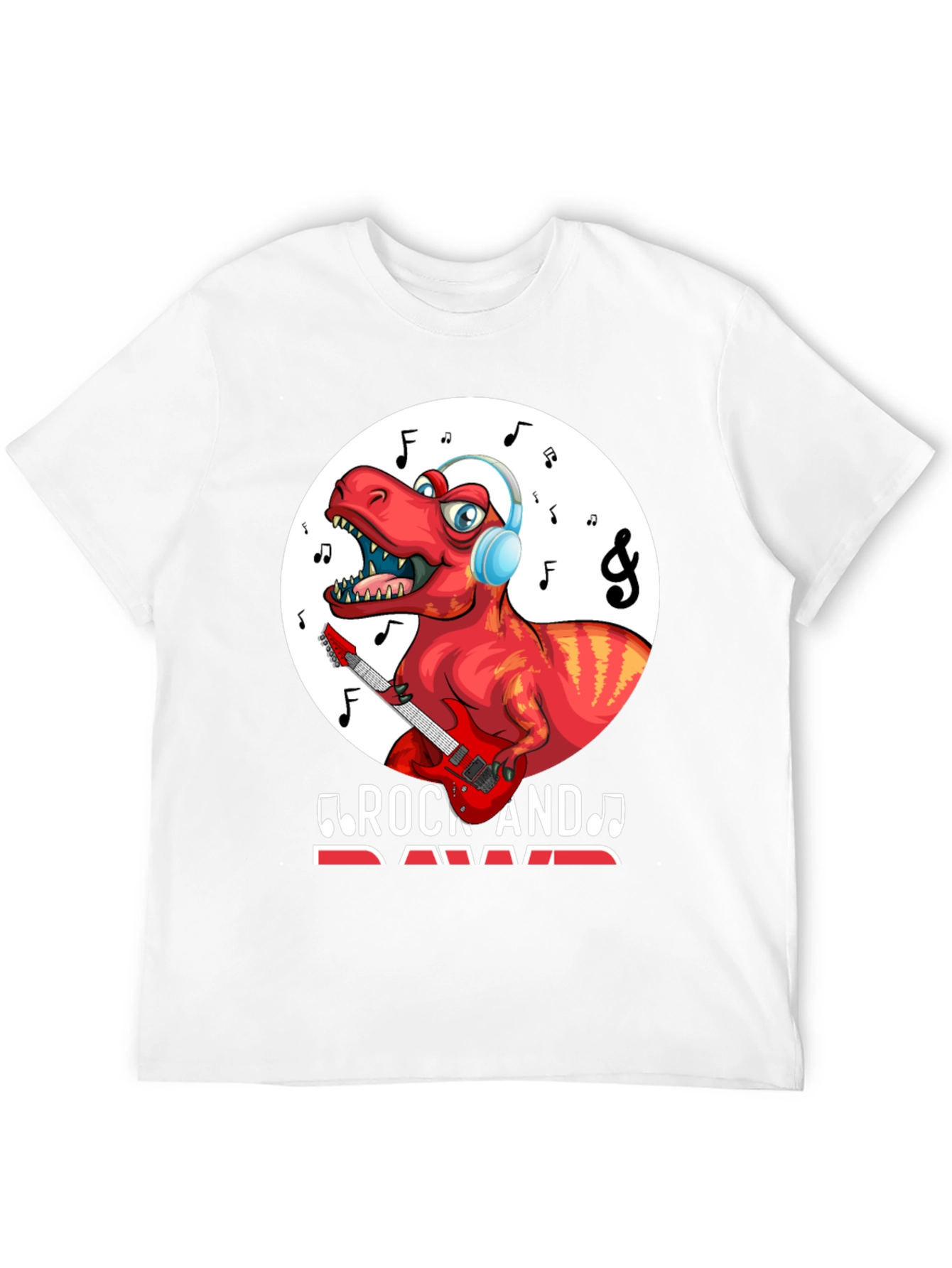 Dinosaur Rock and Rawr Graphic T-Shirt