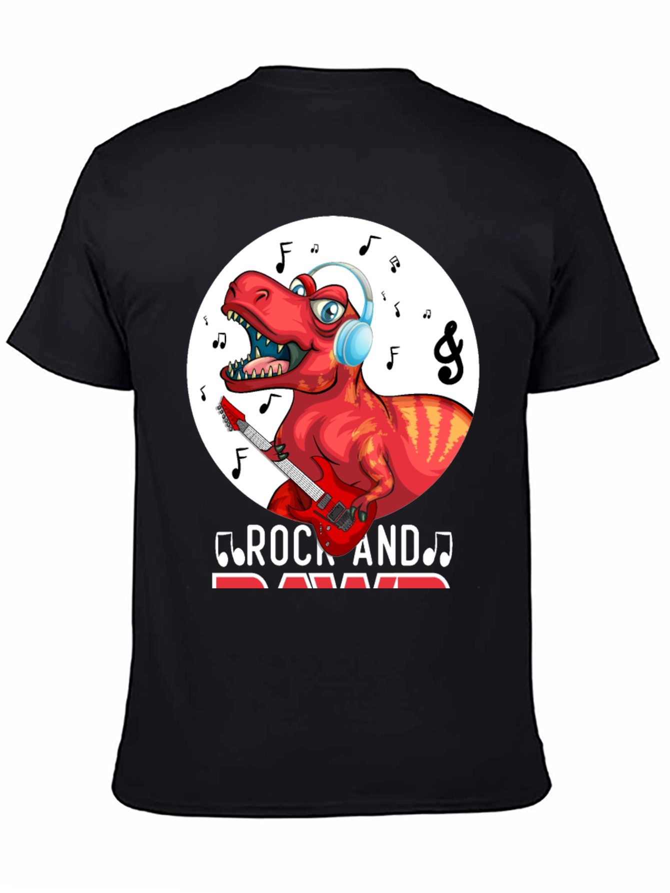 Dinosaur Rock and Rawr Graphic T-Shirt