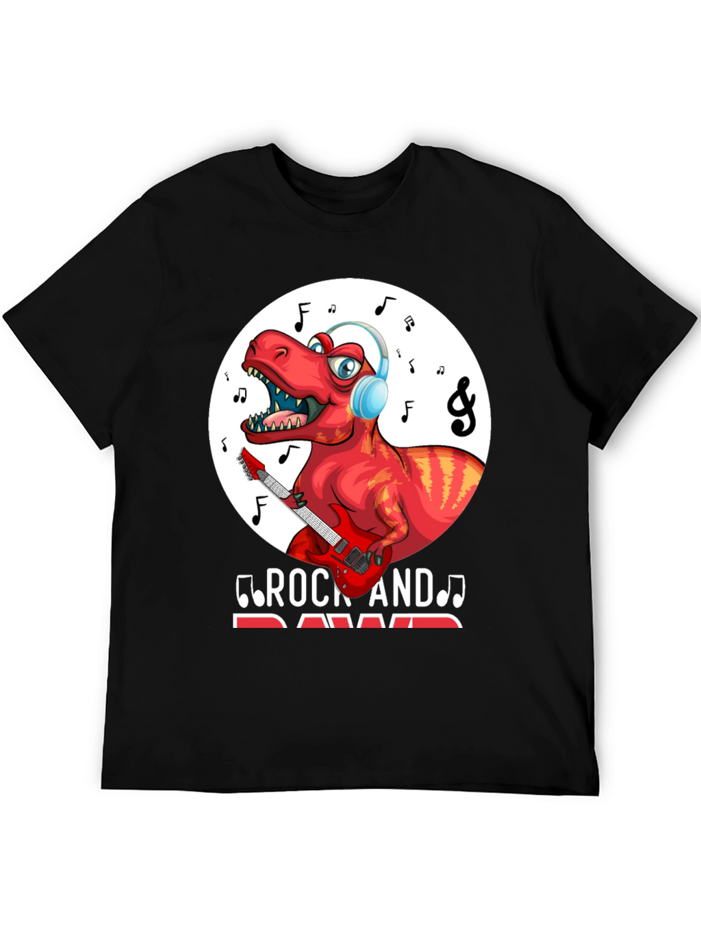 Dinosaur Rock and Rawr Graphic T-Shirt