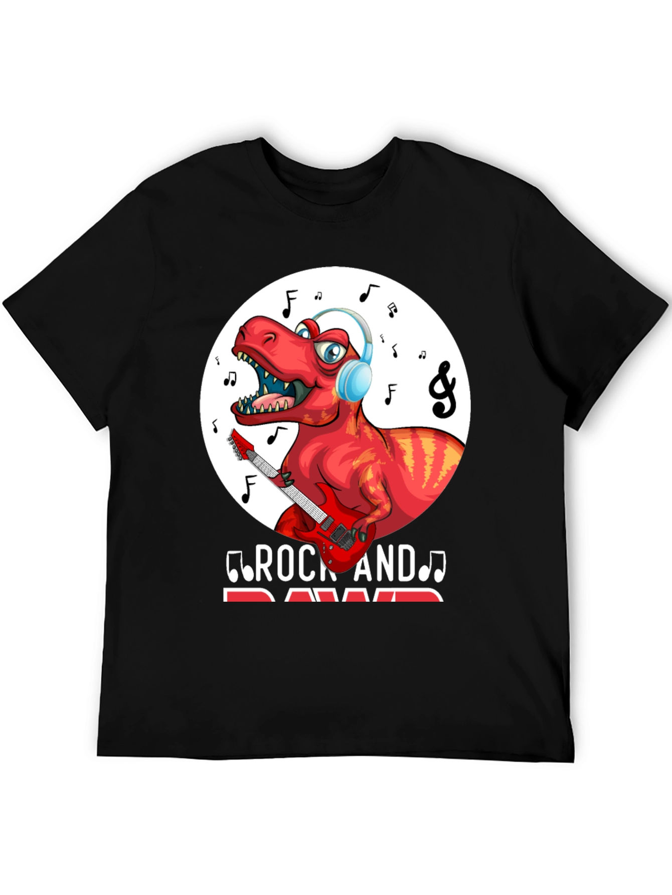 Dinosaur Rock and Rawr Graphic T-Shirt