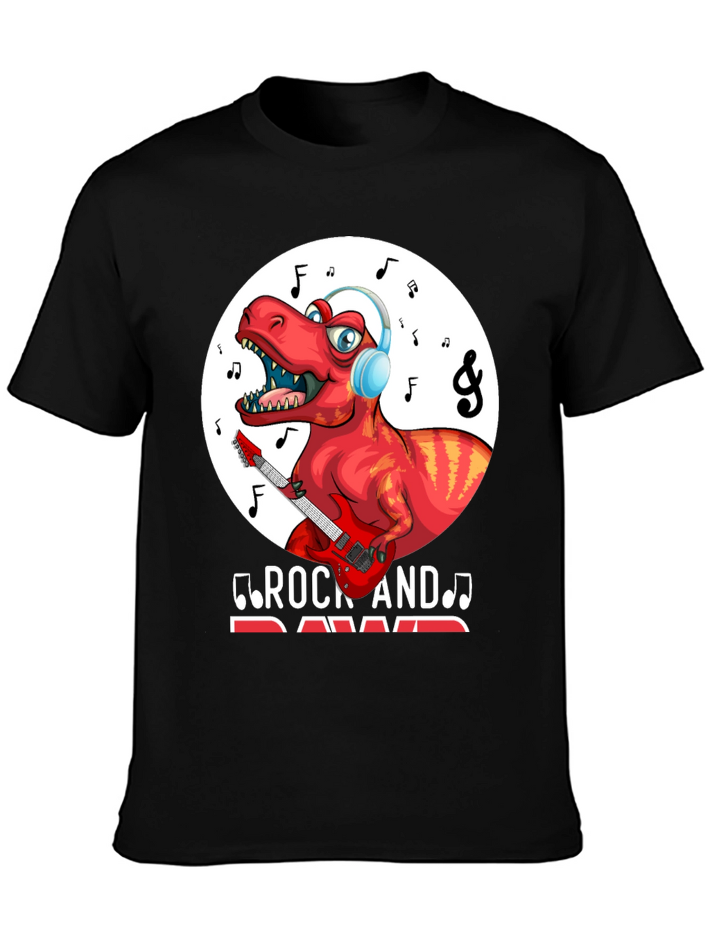 Dinosaur Rock and Rawr Graphic T-Shirt