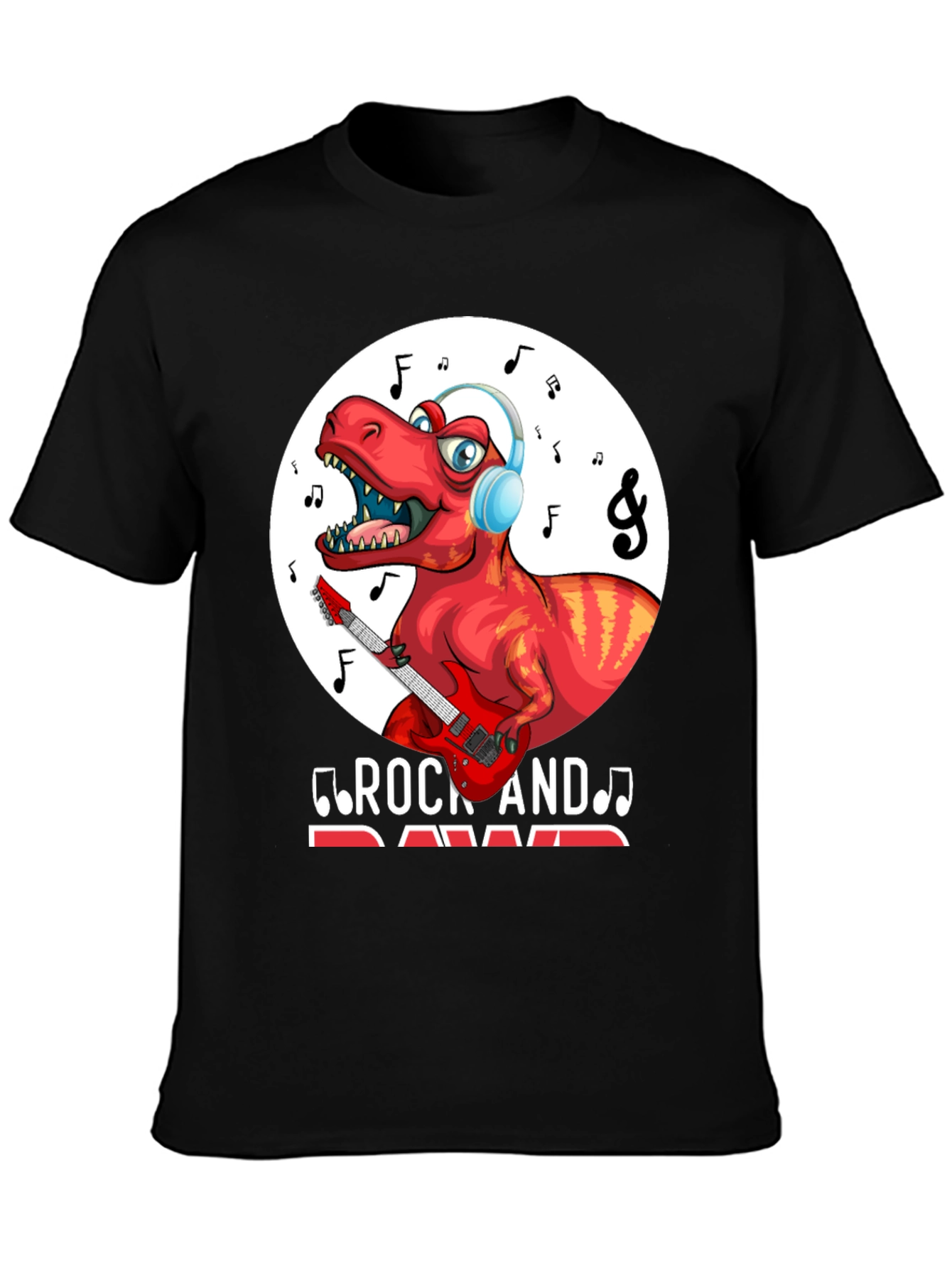 Dinosaur Rock and Rawr Graphic T-Shirt