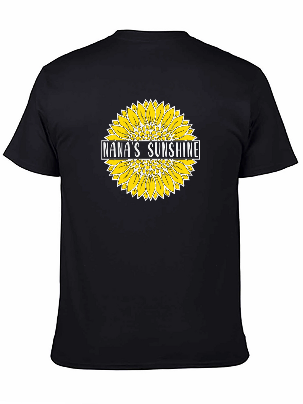 Nanas Sunshine Sunflower Graphic T-Shirt - Black