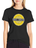 Nanas Sunshine Sunflower Graphic T-Shirt - Black