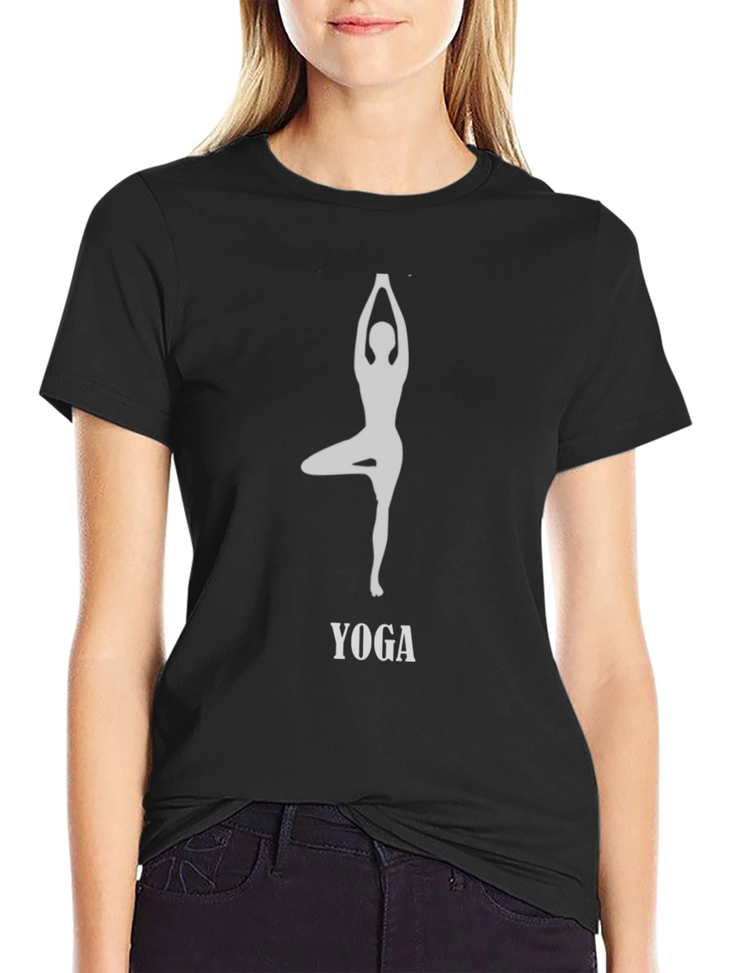 Yoga Pose Graphic Tee - Balance & Style