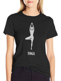 Yoga Pose Graphic Tee - Balance & Style