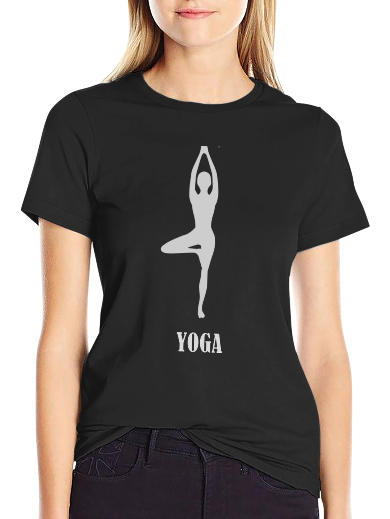 Yoga Pose Graphic Tee - Balance & Style
