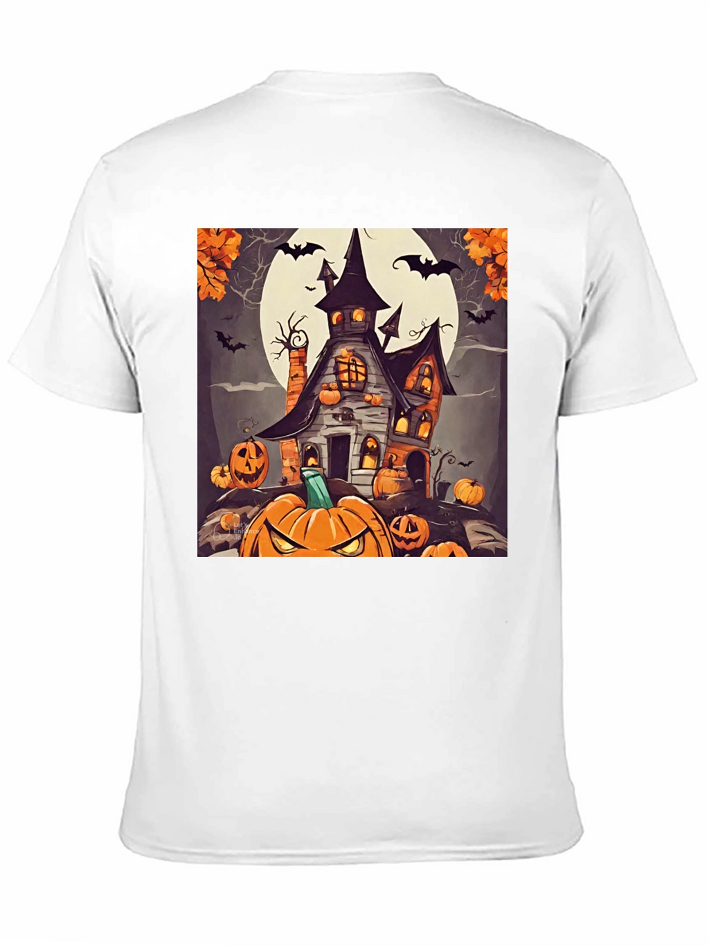 Spooky Halloween House Graphic T-Shirt