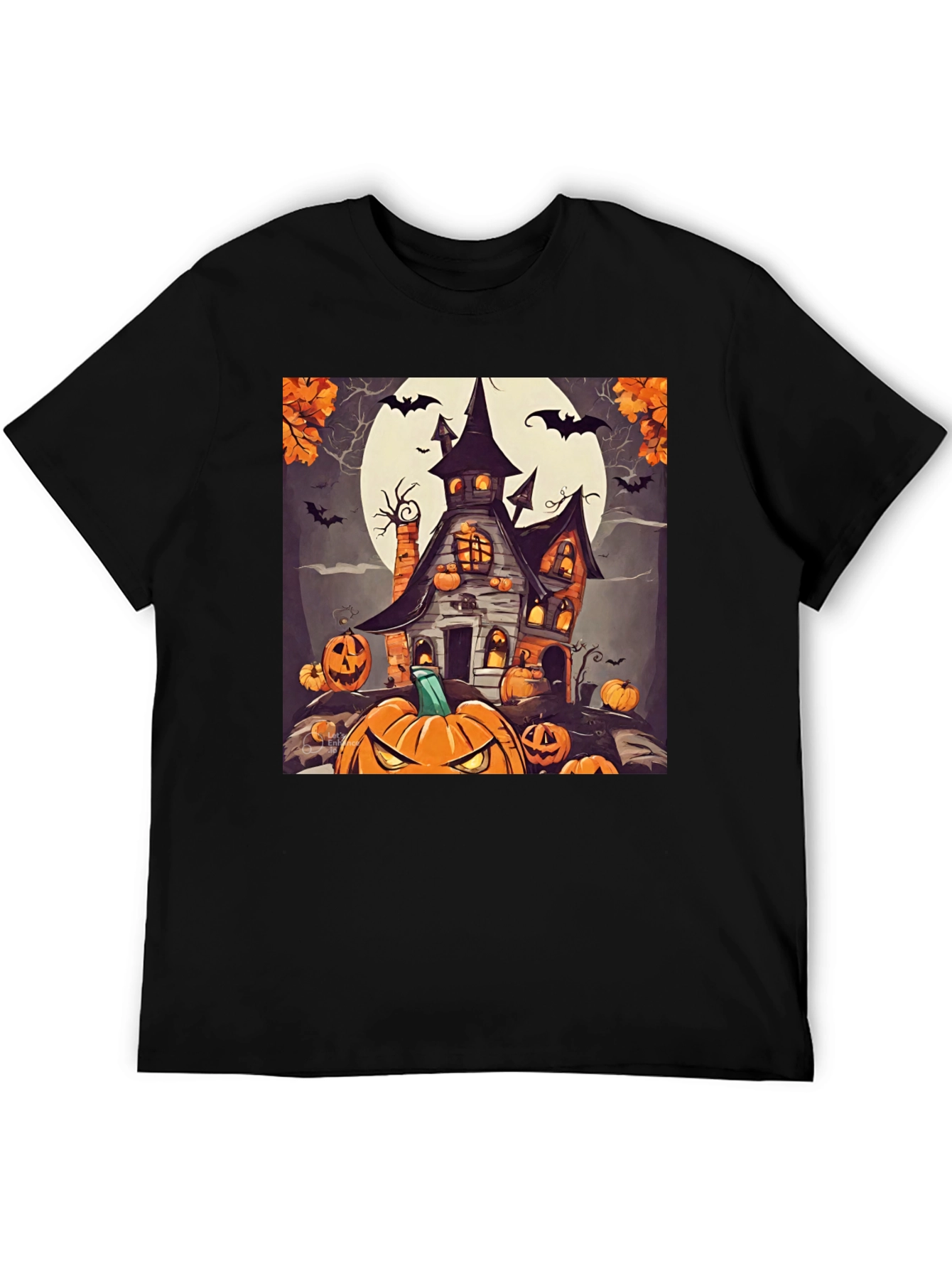 Spooky Halloween House Graphic T-Shirt