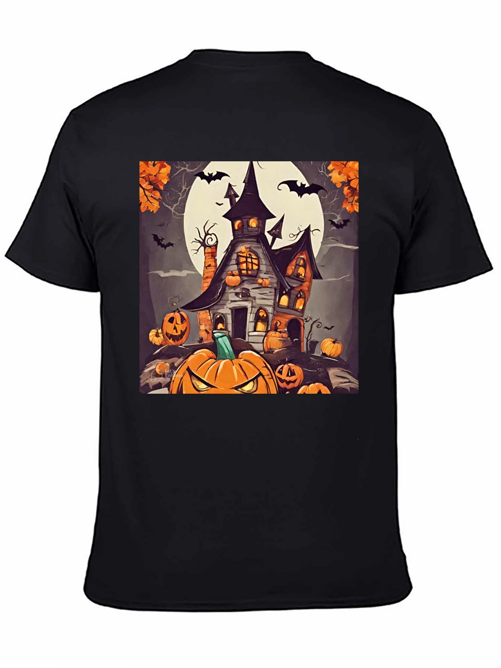 Spooky Halloween House Graphic T-Shirt