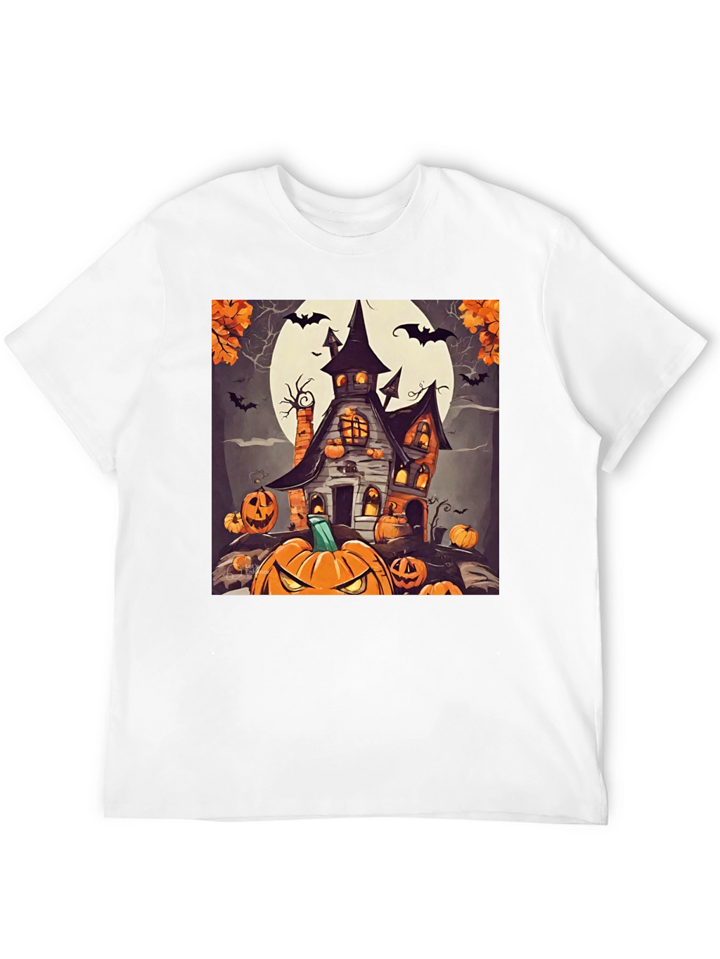 Spooky Halloween House Graphic T-Shirt