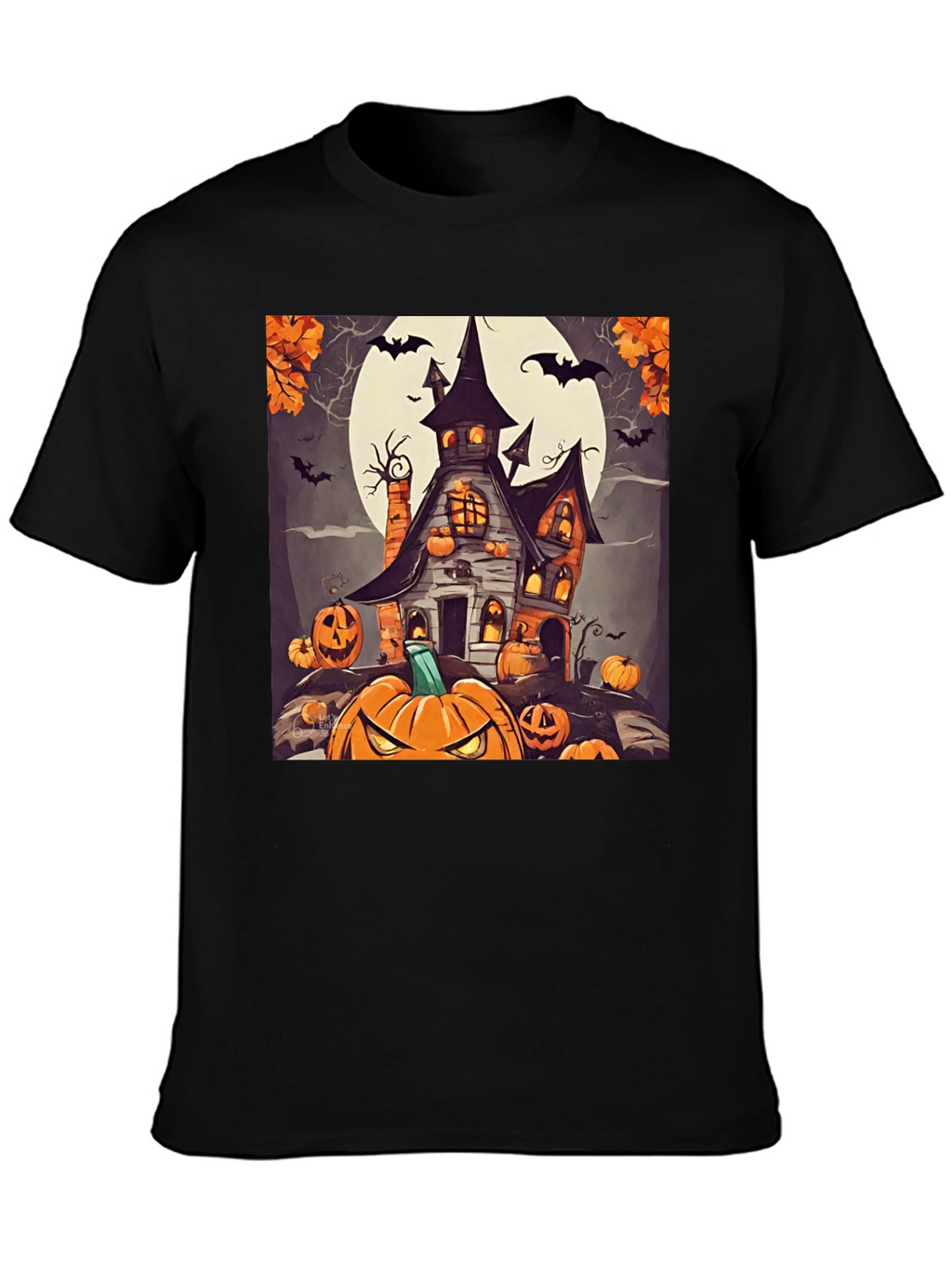 Spooky Halloween House Graphic T-Shirt