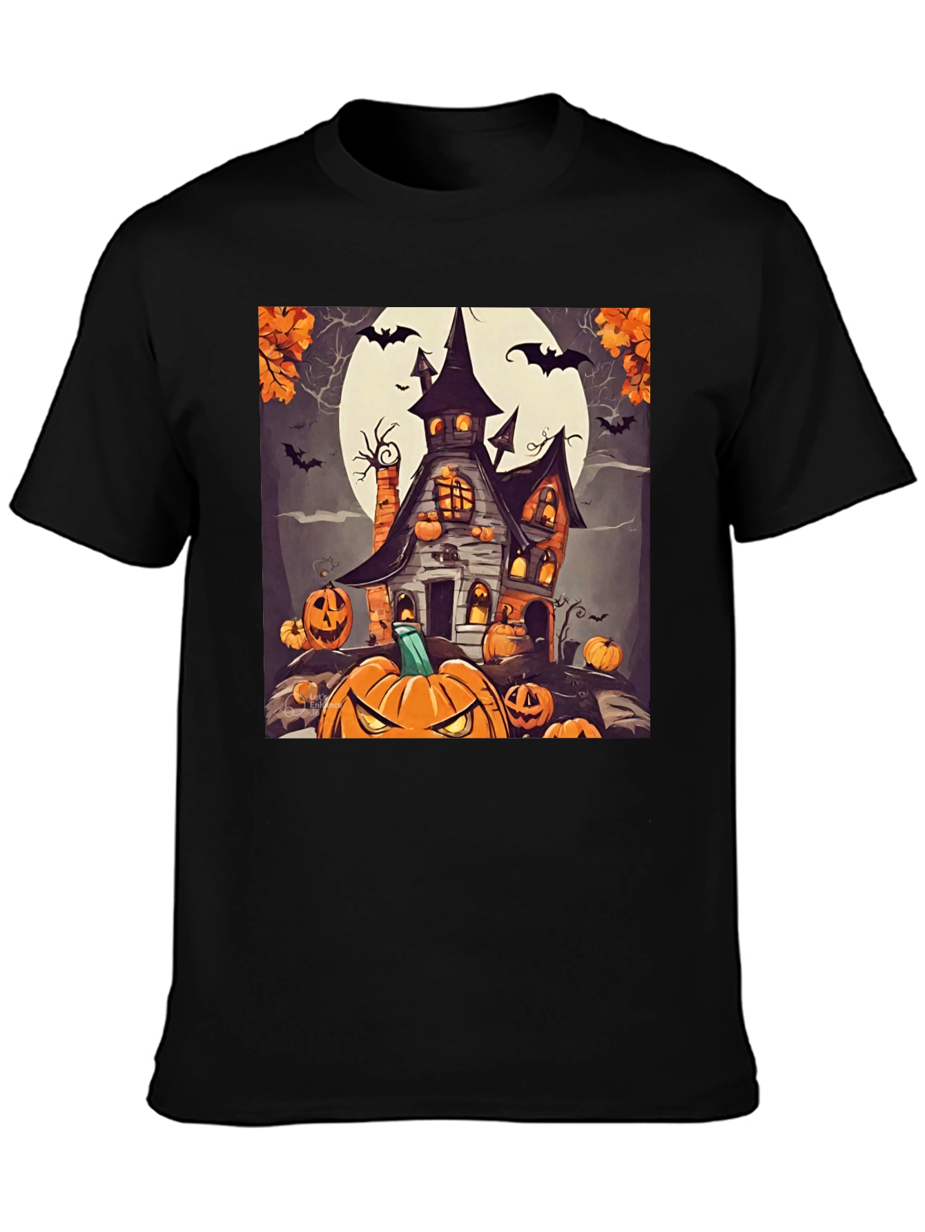 Spooky Halloween House Graphic T-Shirt