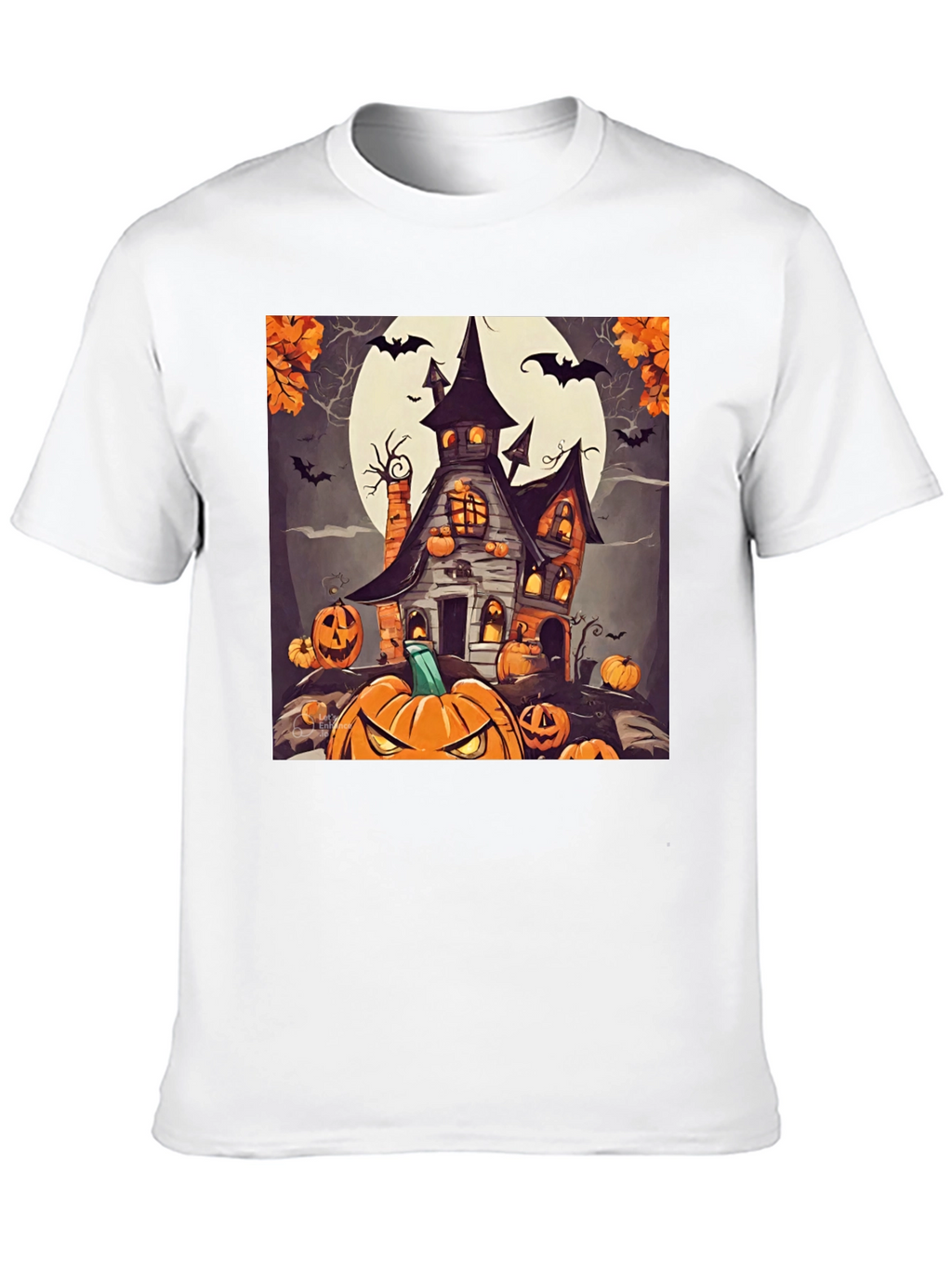 Spooky Halloween House Graphic T-Shirt