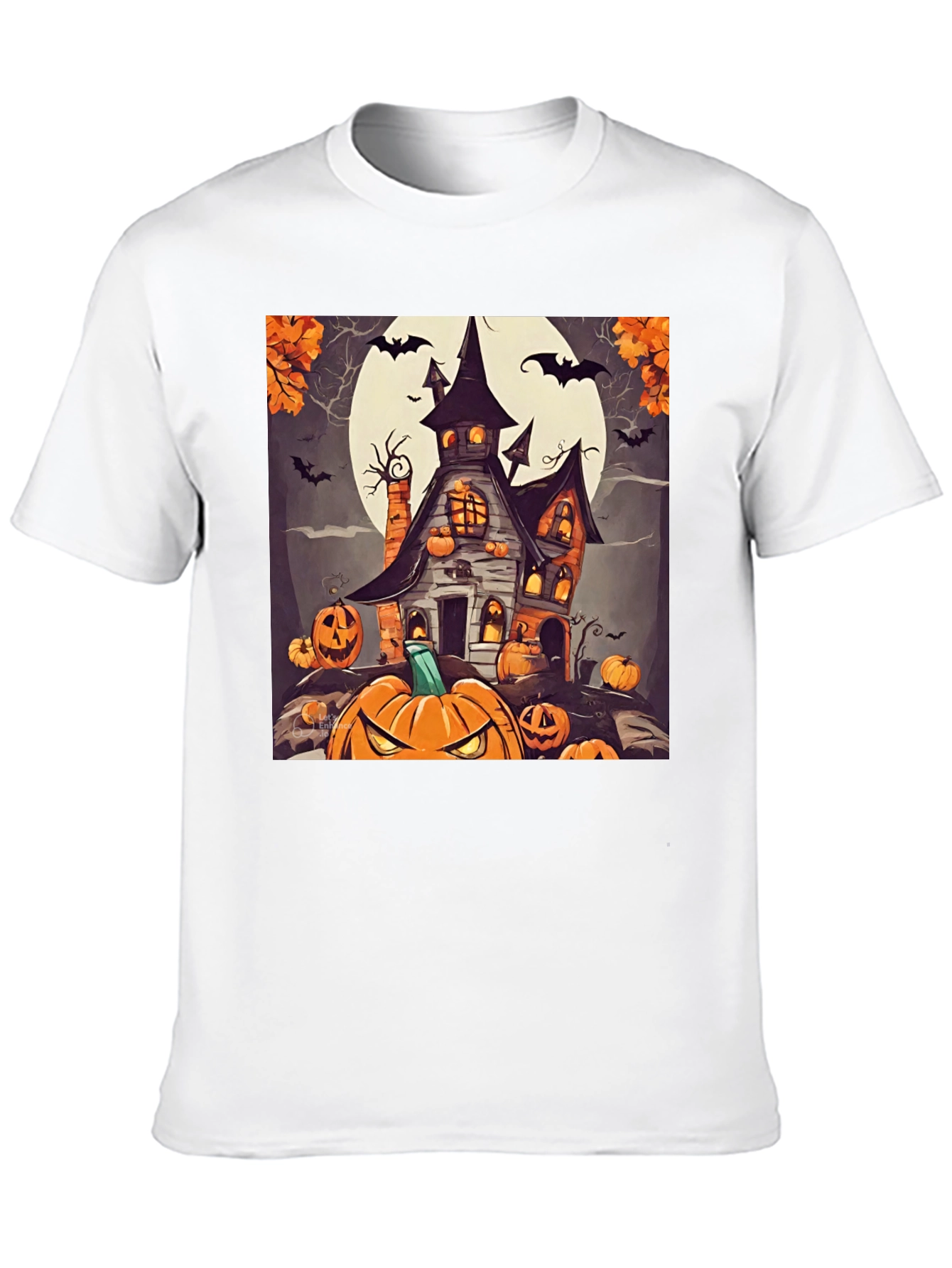 Spooky Halloween House Graphic T-Shirt