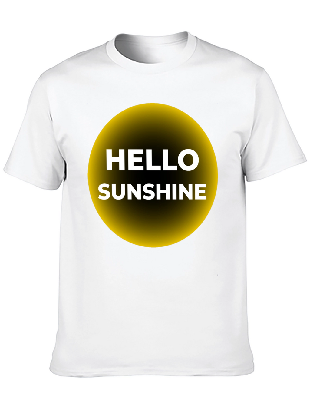 Hello Sunshine Graphic Tee - Black Cotton T-Shirt