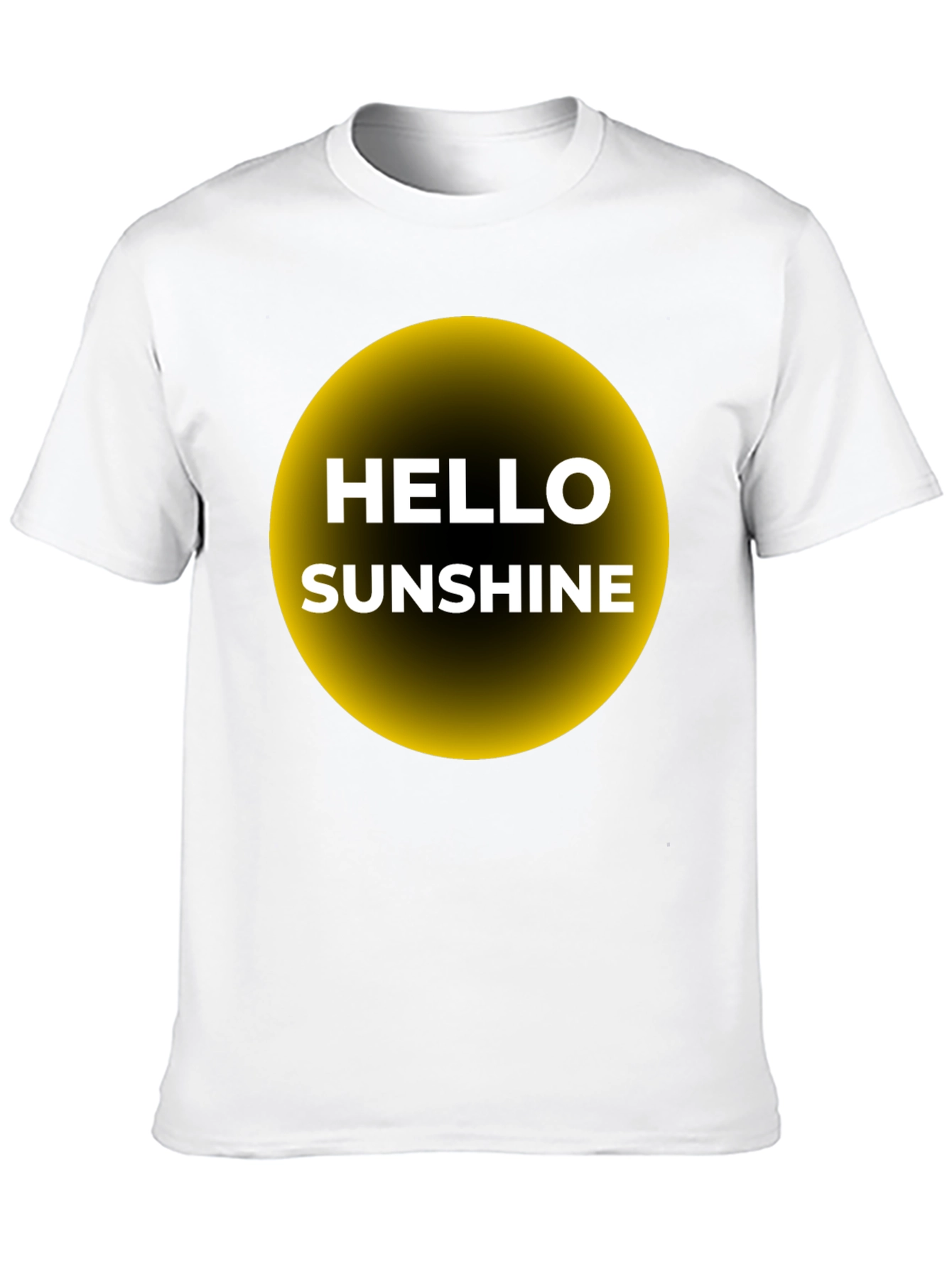Hello Sunshine Graphic Tee - Black Cotton T-Shirt