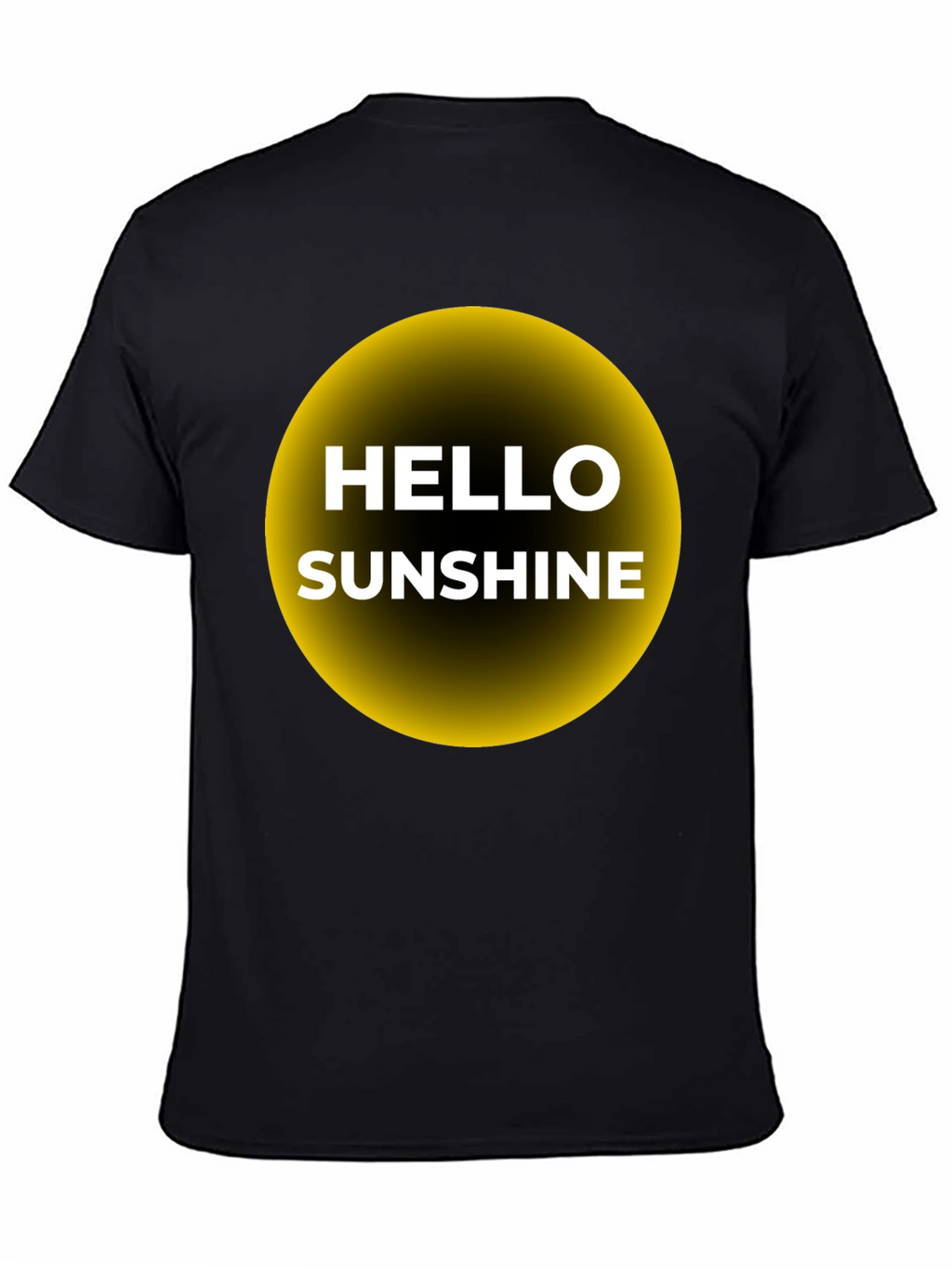 Hello Sunshine Graphic Tee - Black Cotton T-Shirt