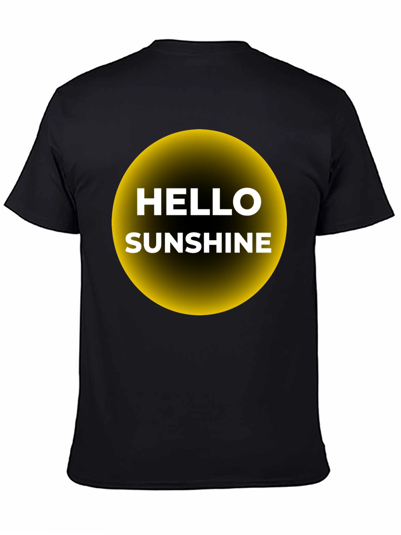 Hello Sunshine Graphic Tee - Black Cotton T-Shirt