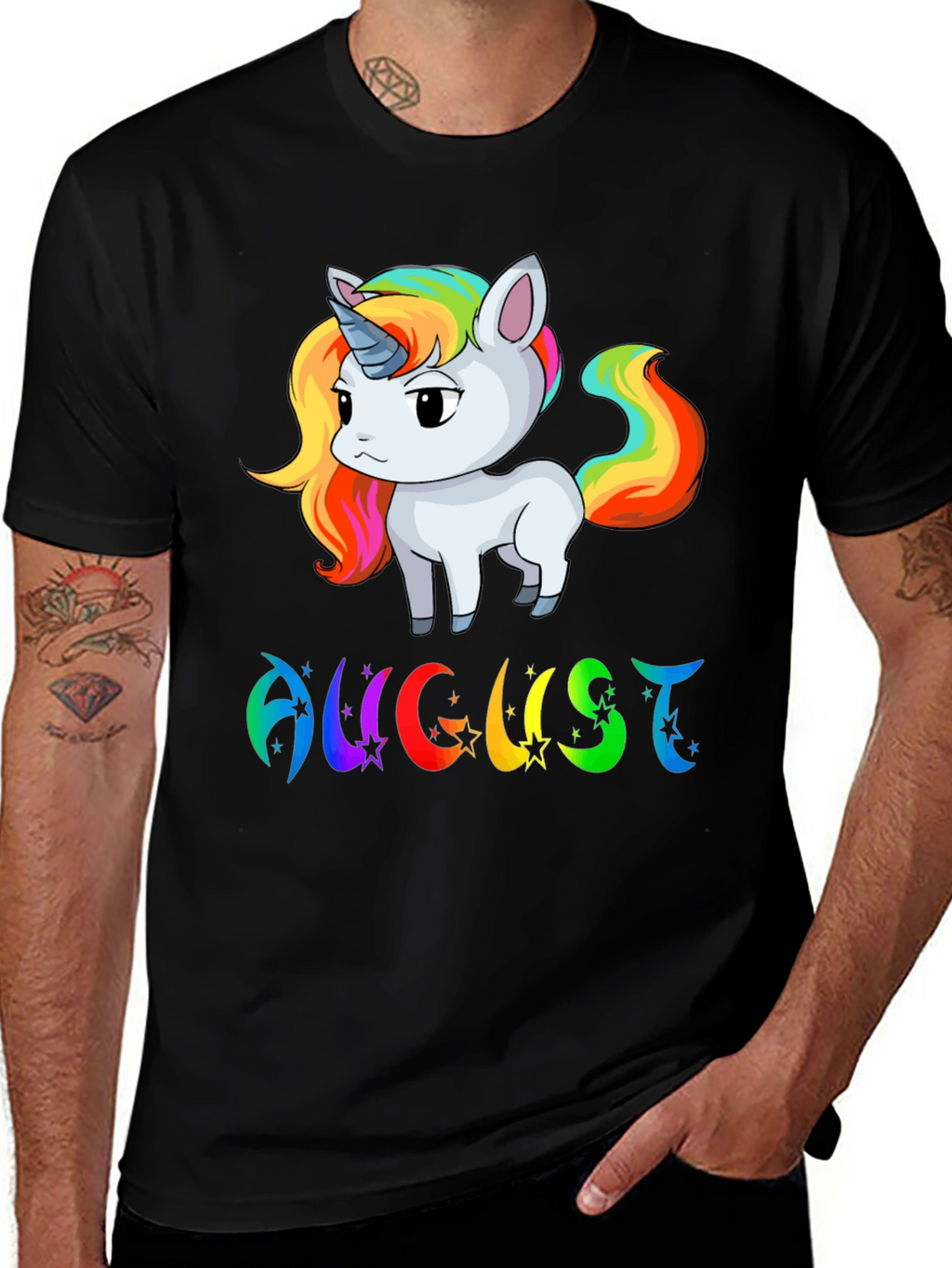 August Unicorn Birthday T-Shirt