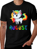 August Unicorn Birthday T-Shirt