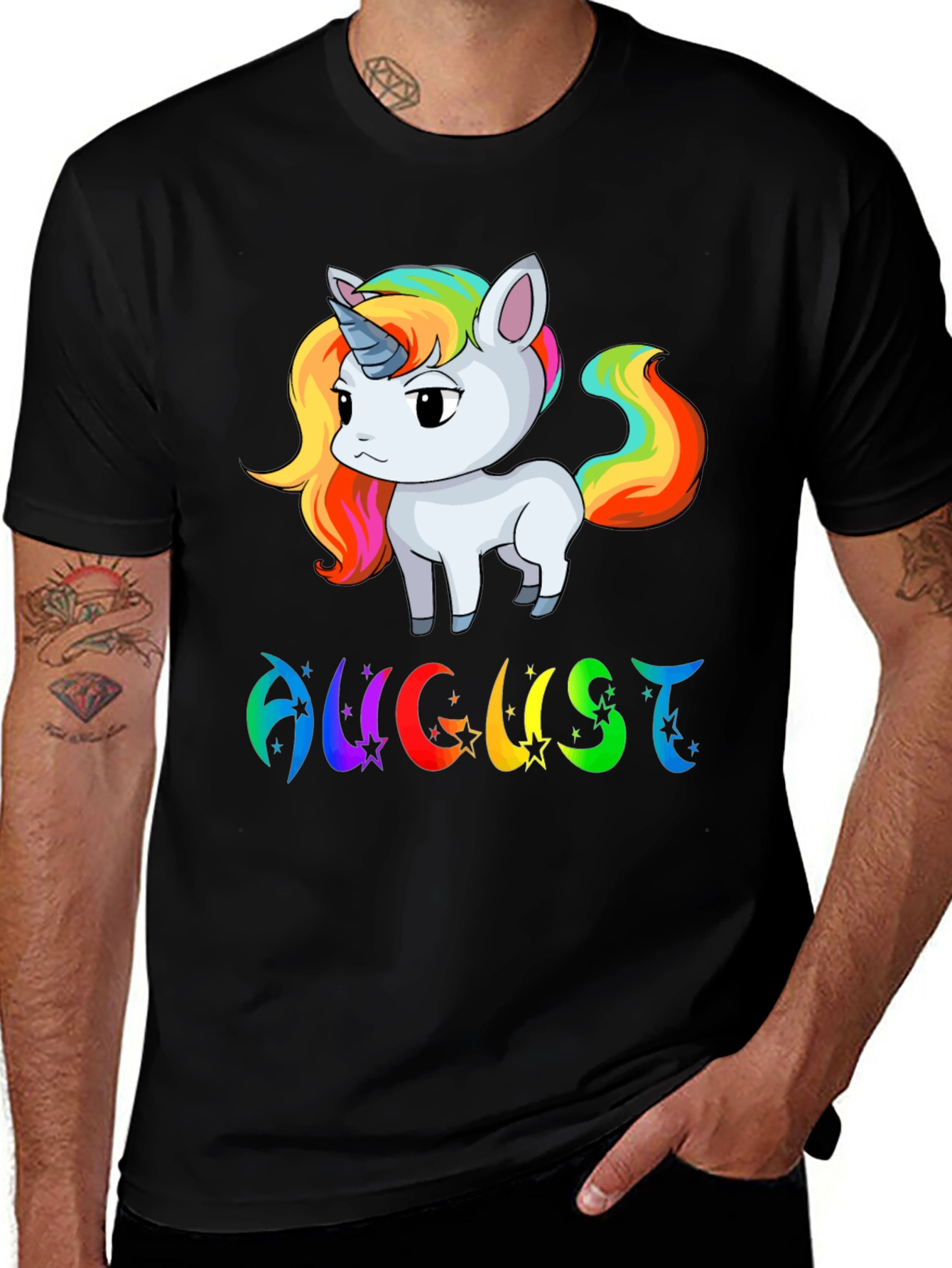 August Unicorn Birthday T-Shirt