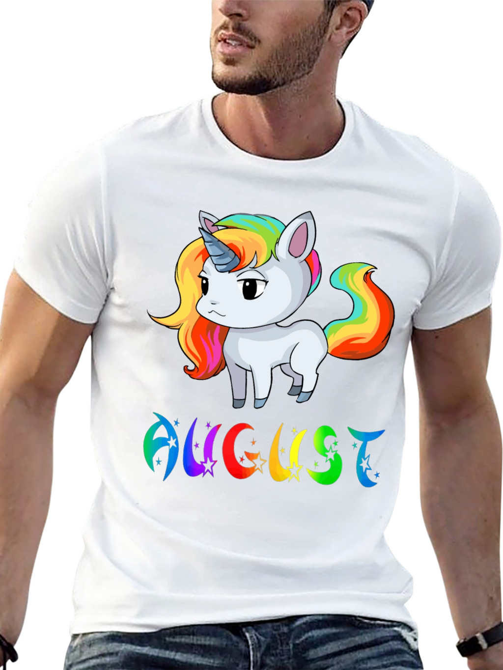 August Unicorn Birthday T-Shirt