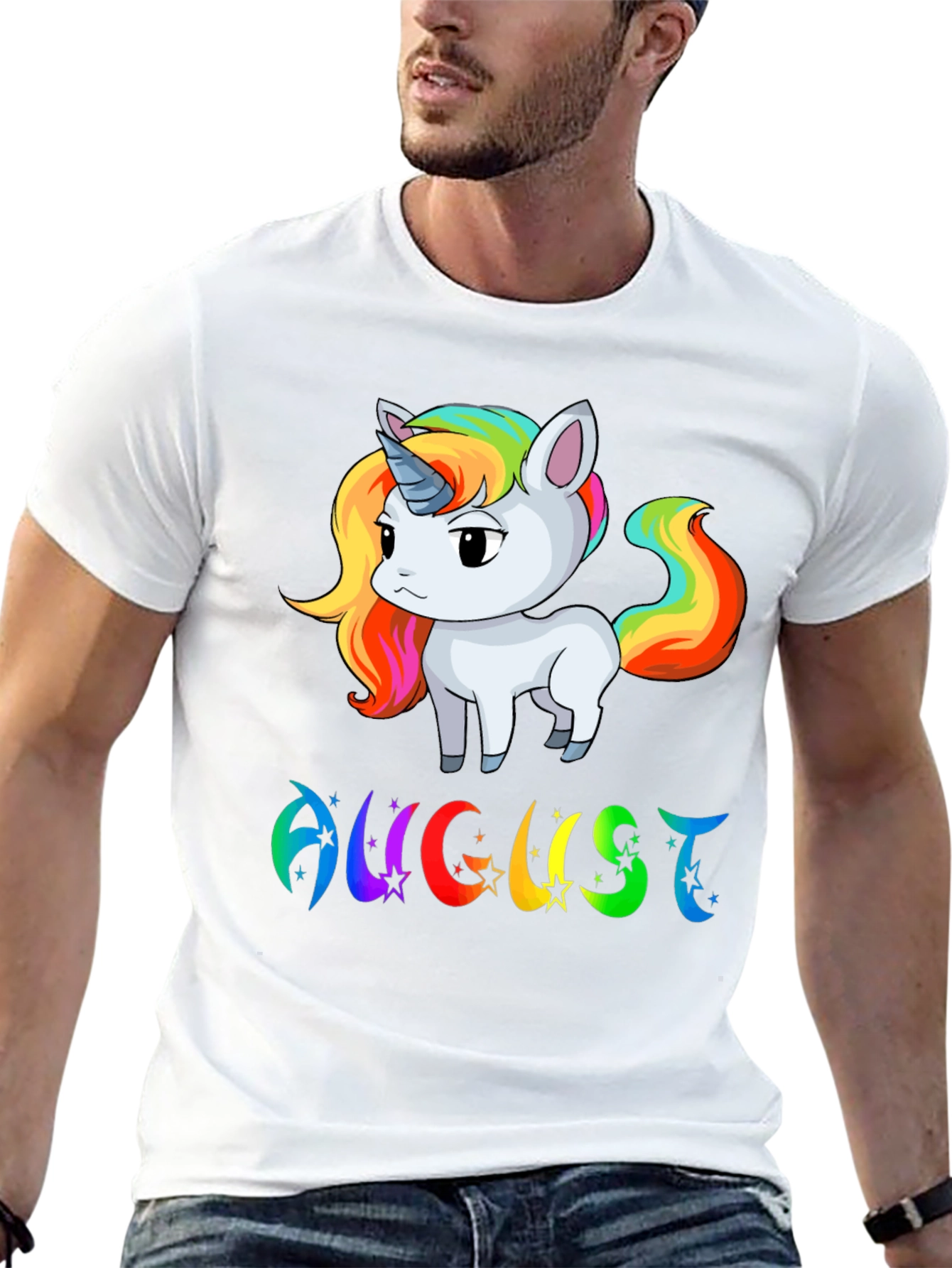 August Unicorn Birthday T-Shirt