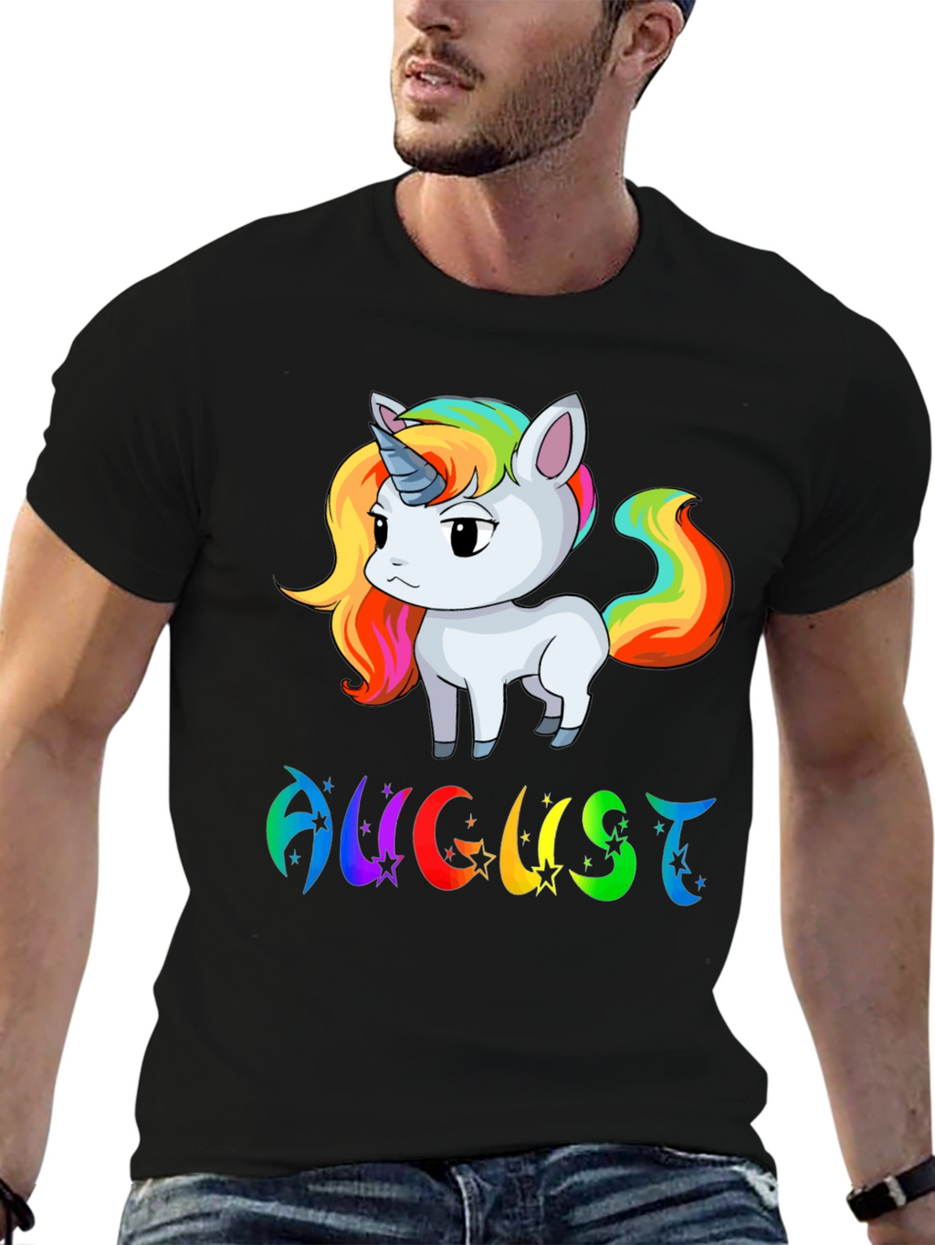 August Unicorn Birthday T-Shirt