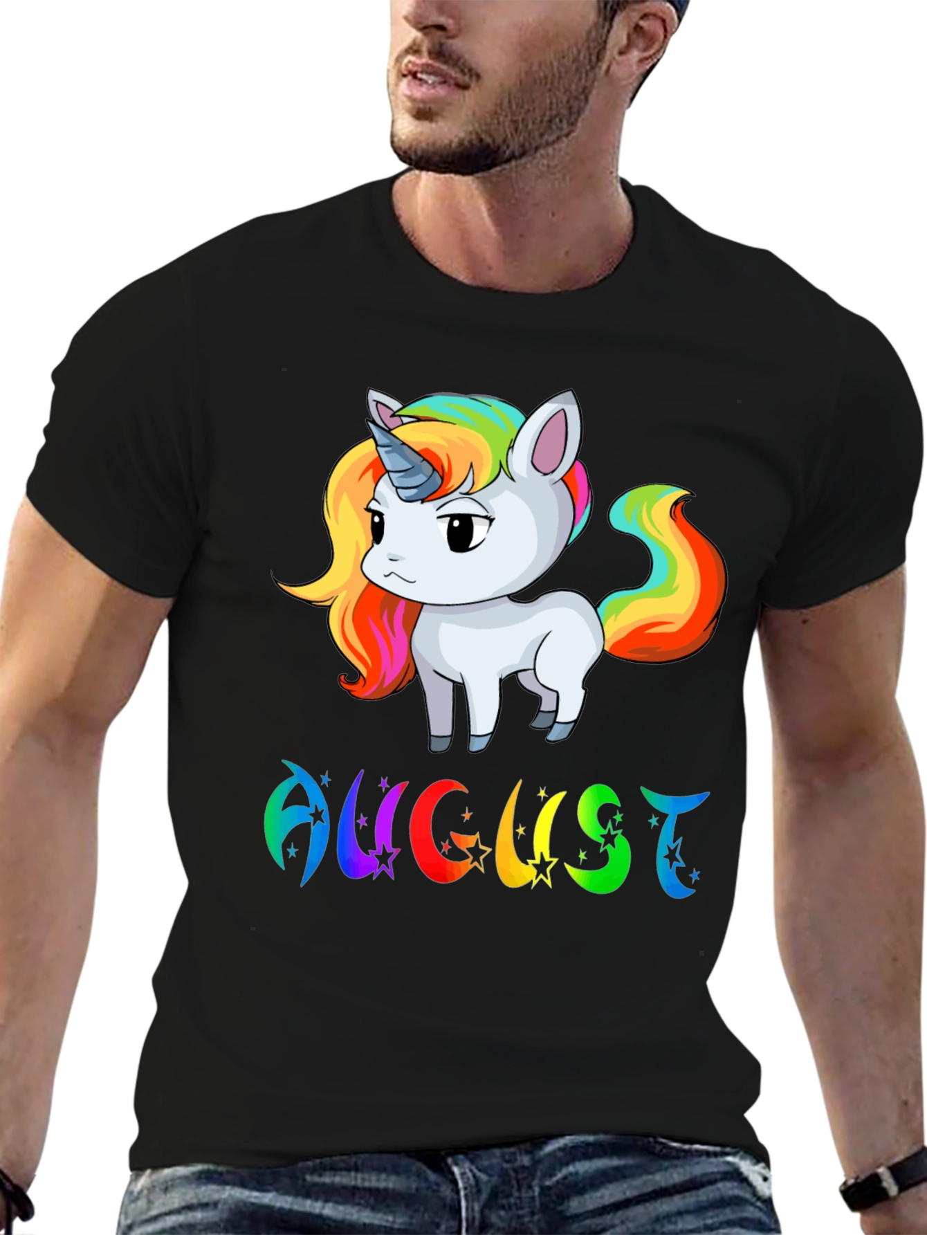 August Unicorn Birthday T-Shirt