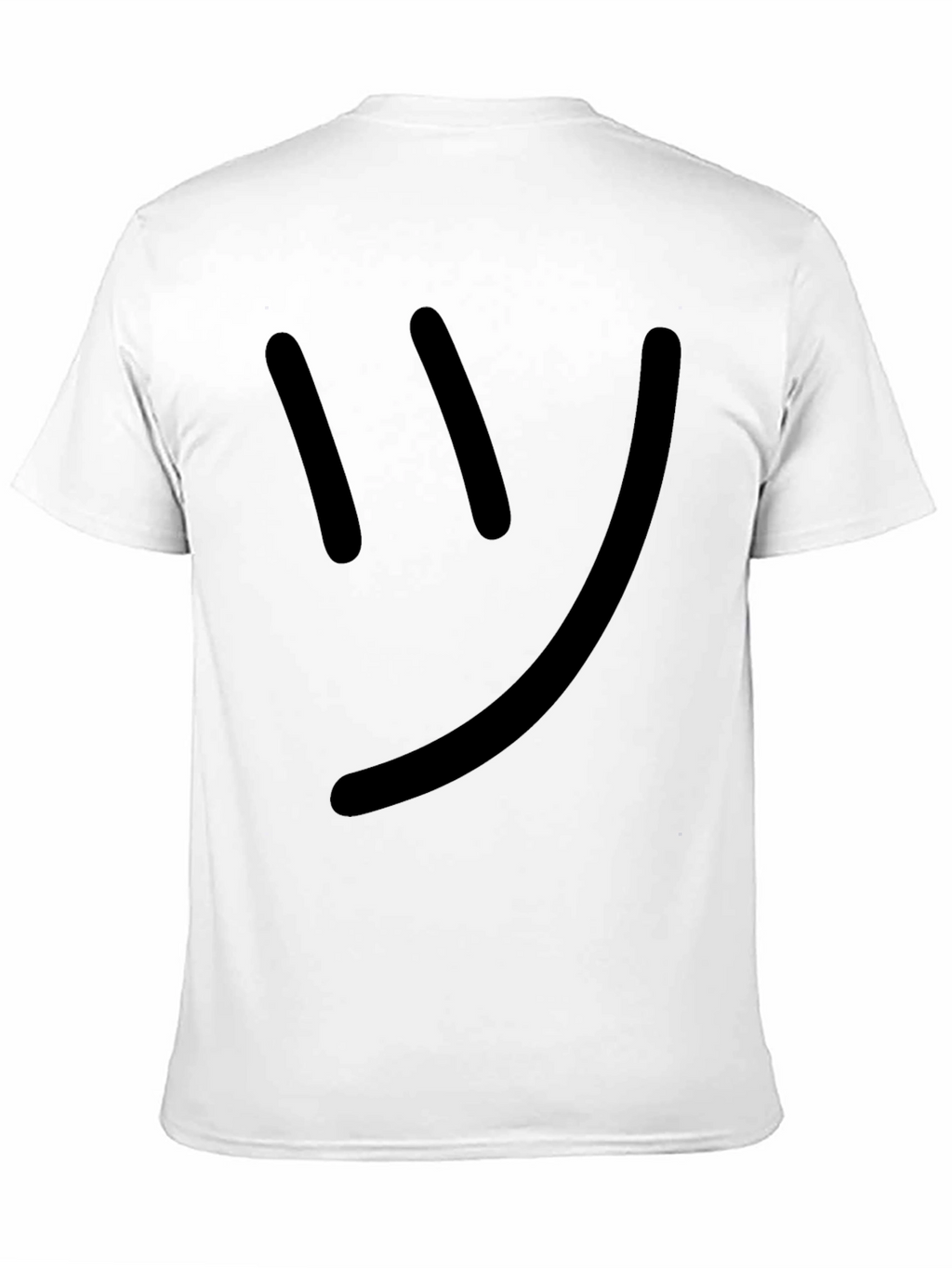 Smiley Face T-Shirt - Black Casual Tee