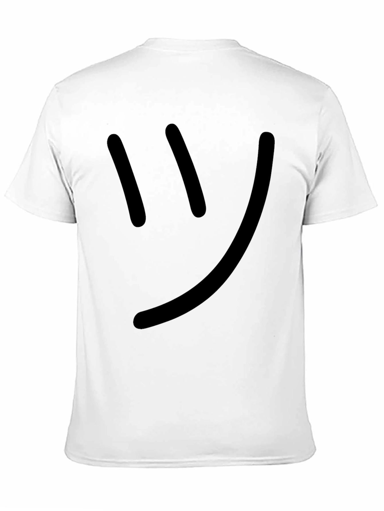 Smiley Face T-Shirt - Black Casual Tee