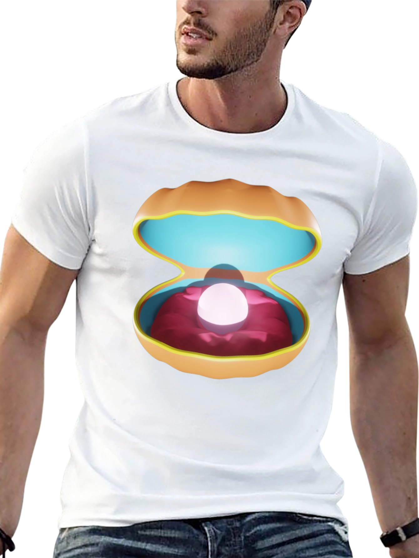 Pearl in Clam Shell Graphic T-Shirt - Unisex