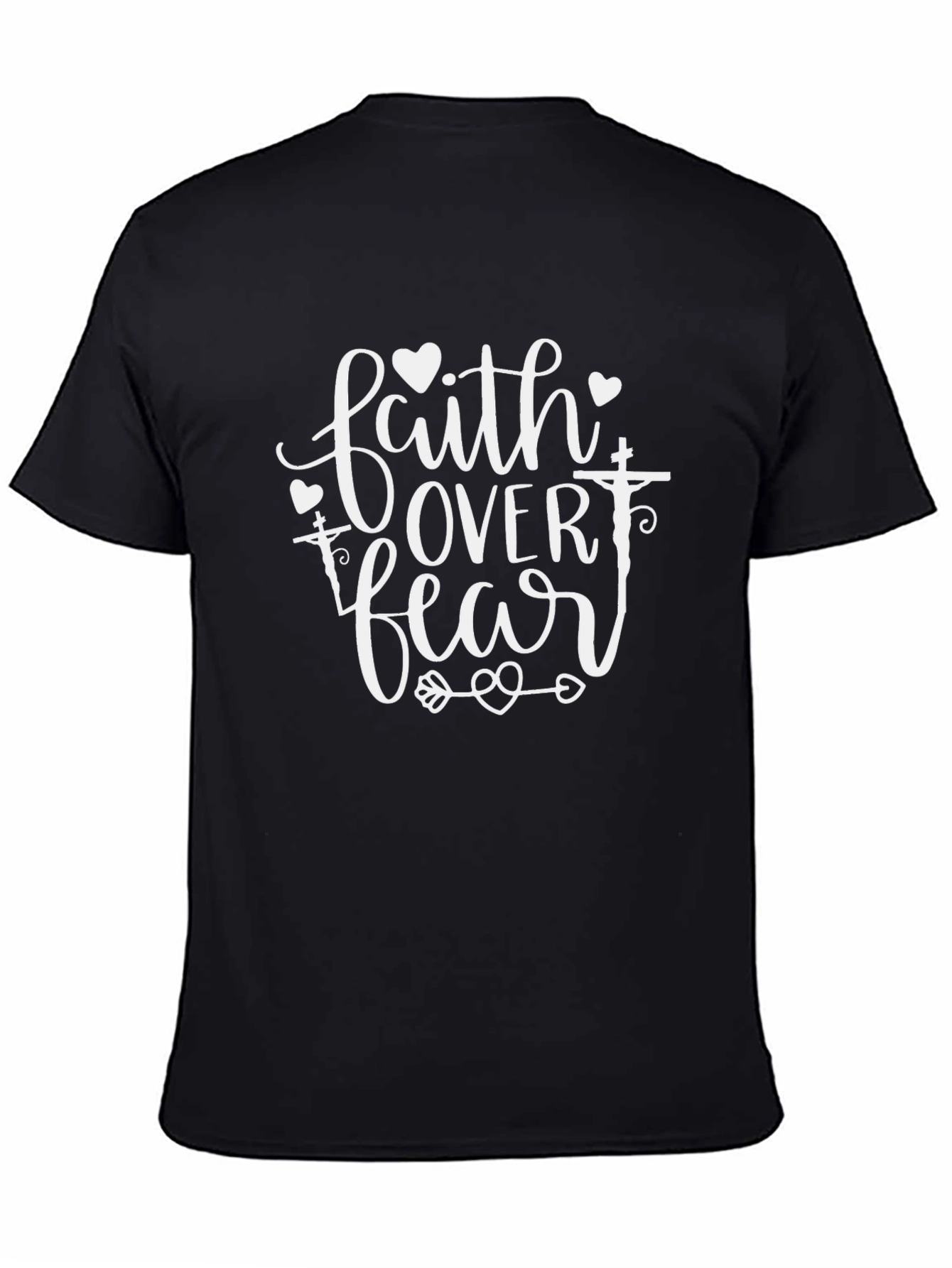 Faith Over Fear Black Graphic Tee