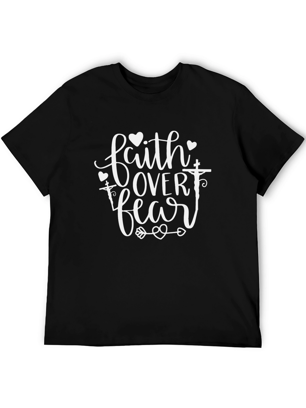 Faith Over Fear Black Graphic Tee