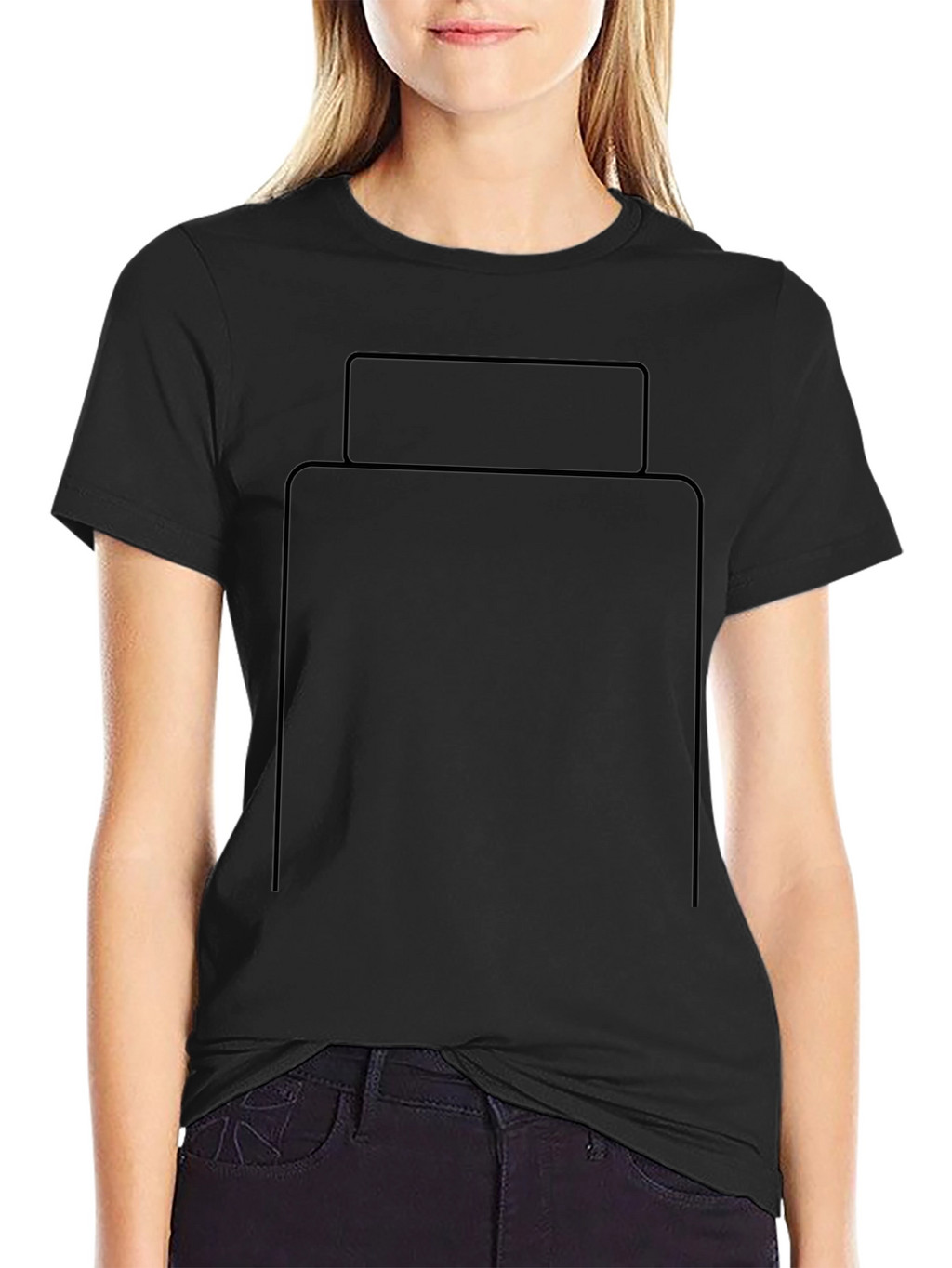 Modern Black Graphic Tee