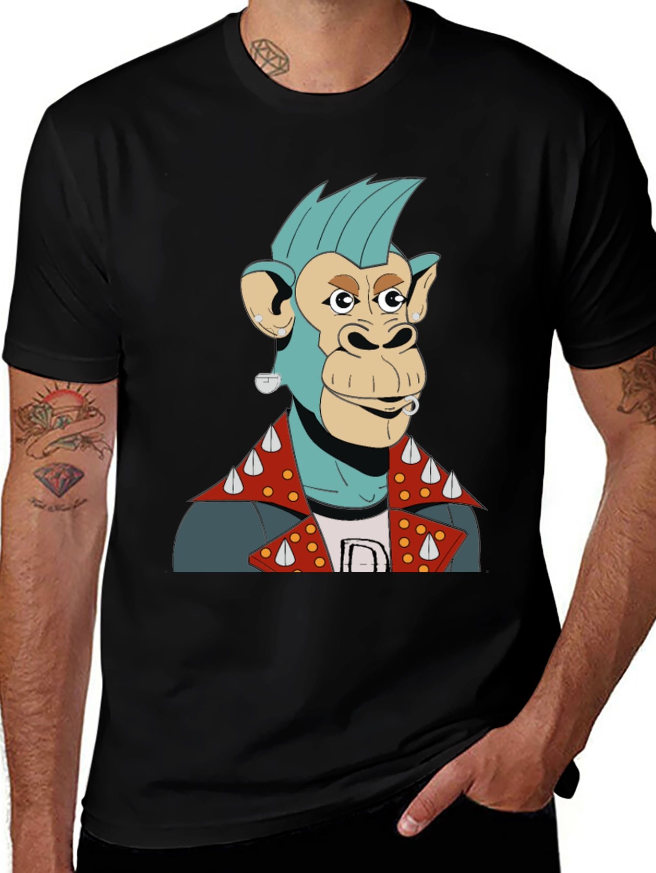 Punk Ape Graphic Tee - Edgy Style