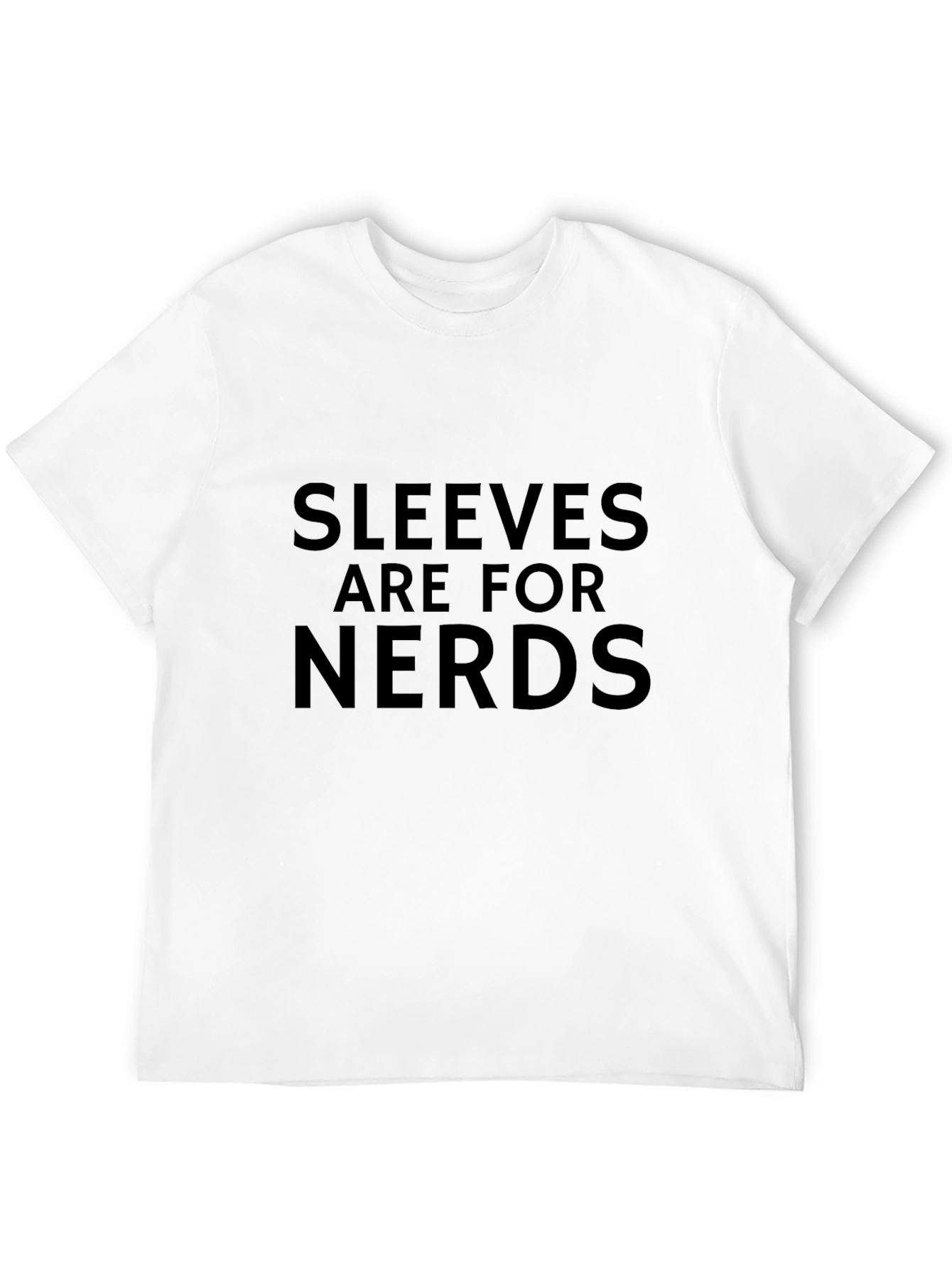 Sleeveless Fun: Sleeves Are for Nerds Black T-Shirt