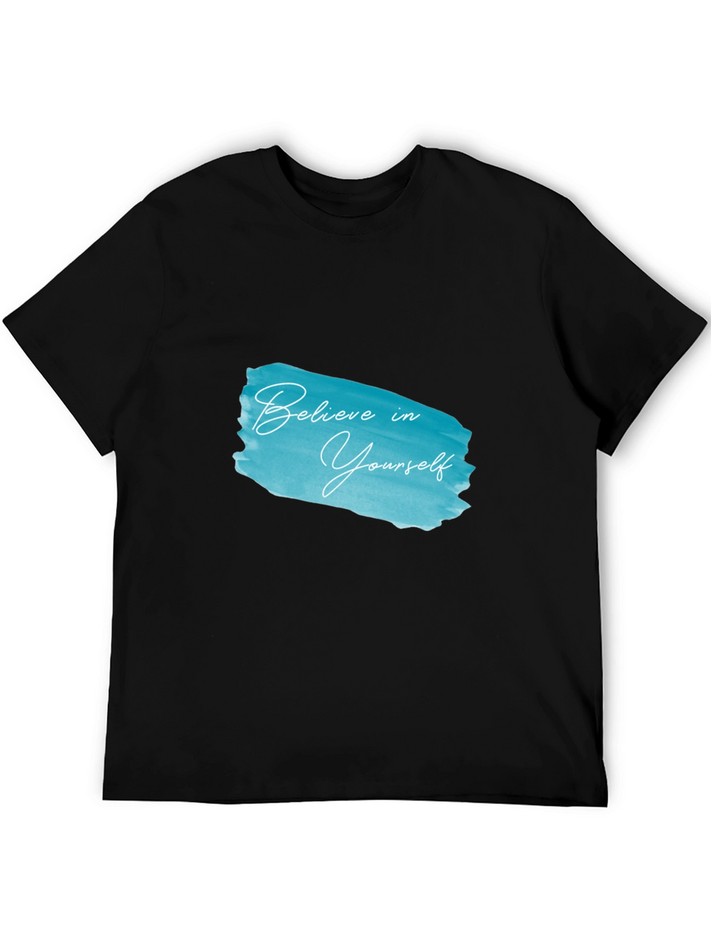 Believe in Yourself Black Cotton Graphic Tee