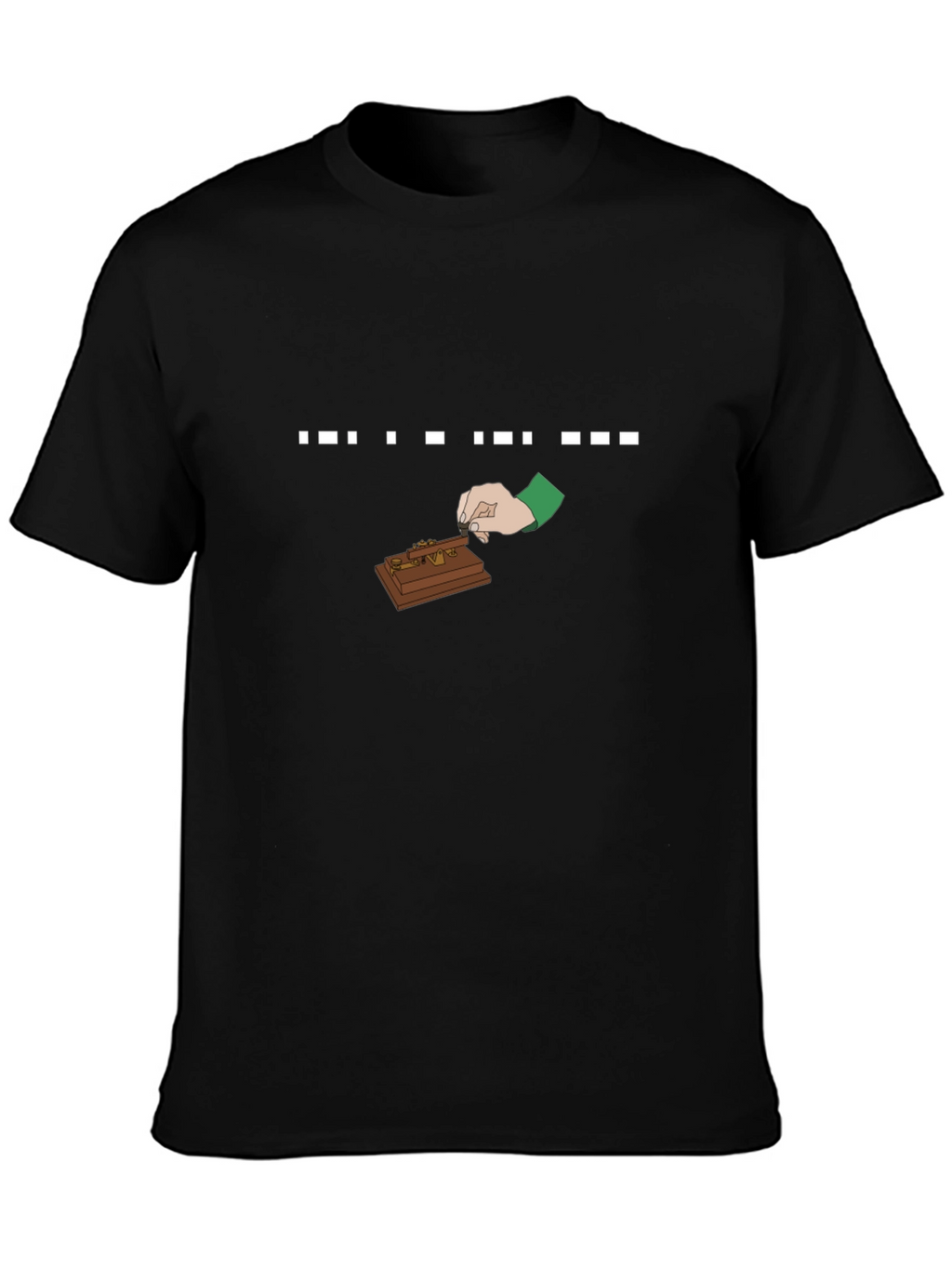Morse Code Operator T-Shirt - Black
