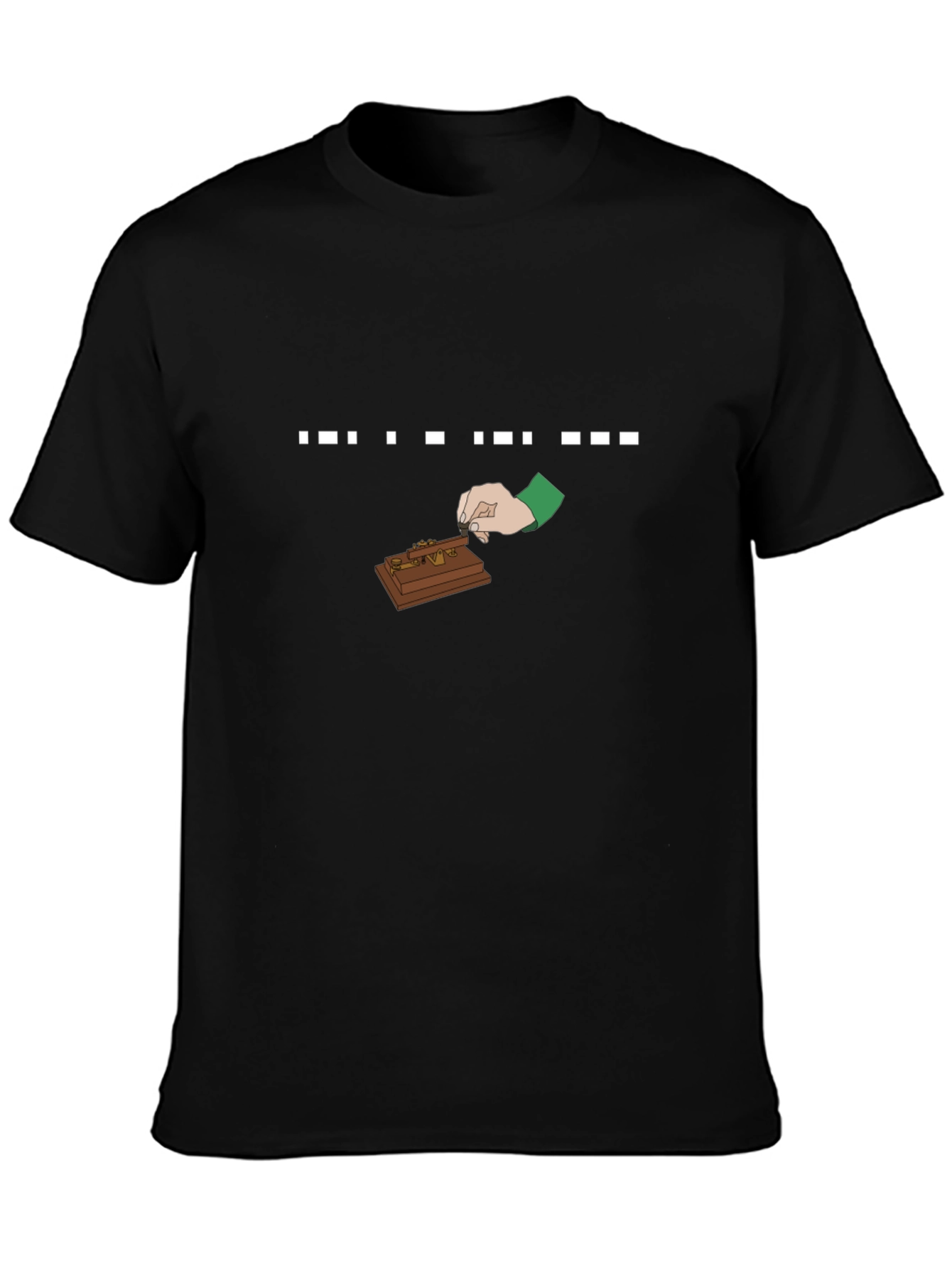 Morse Code Operator T-Shirt - Black