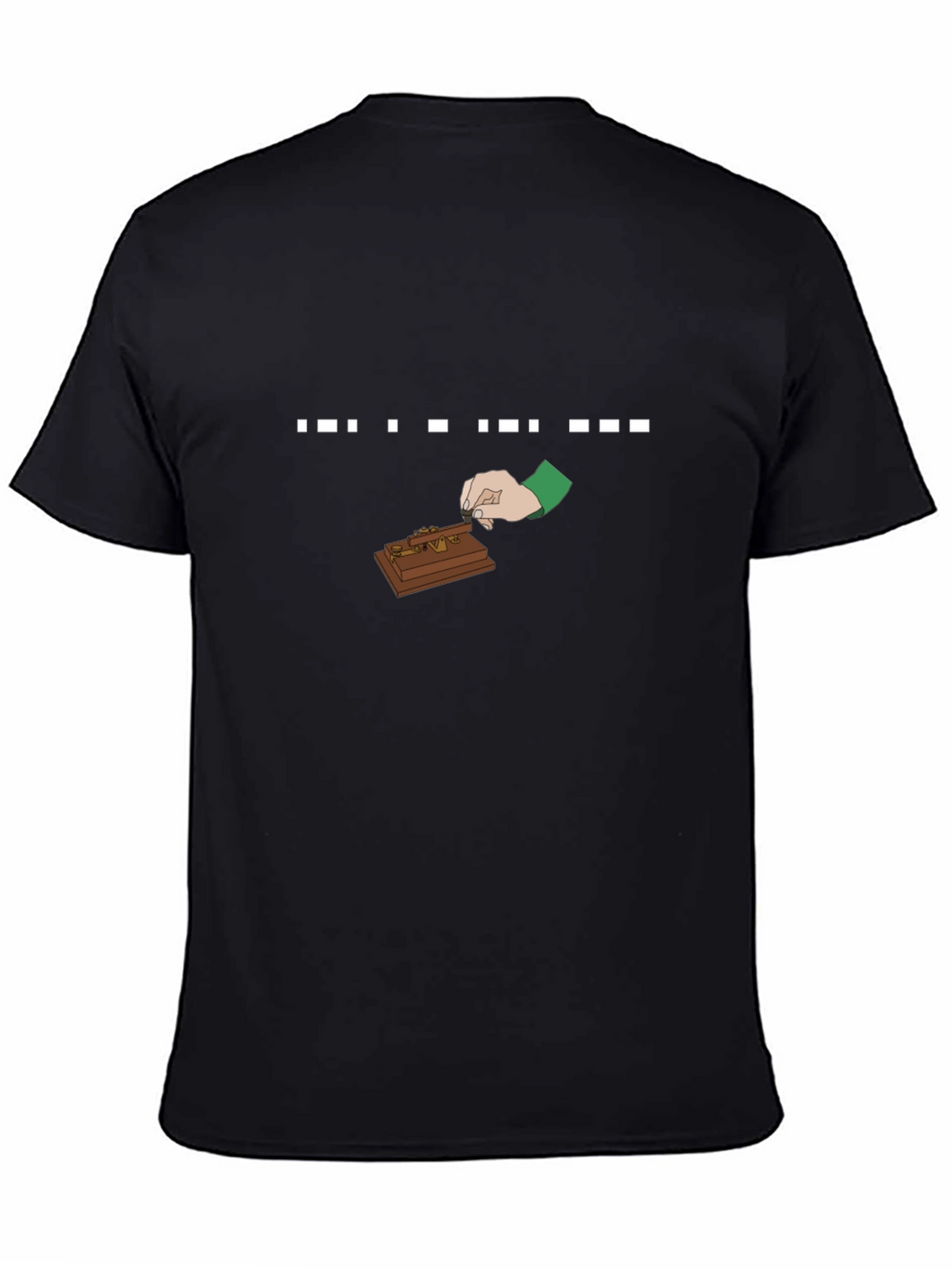 Morse Code Operator T-Shirt - Black