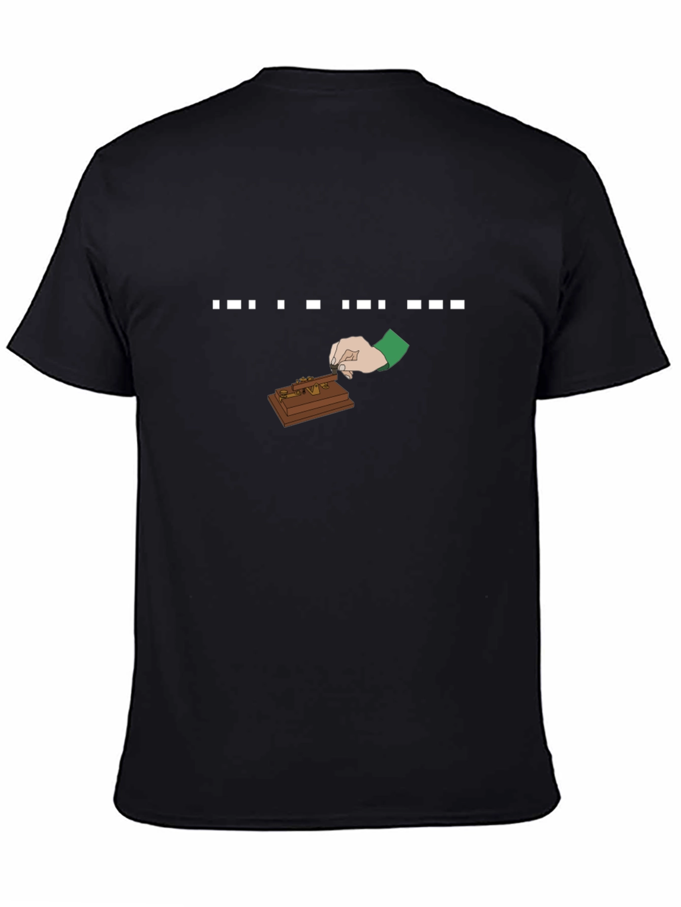 Morse Code Operator T-Shirt - Black