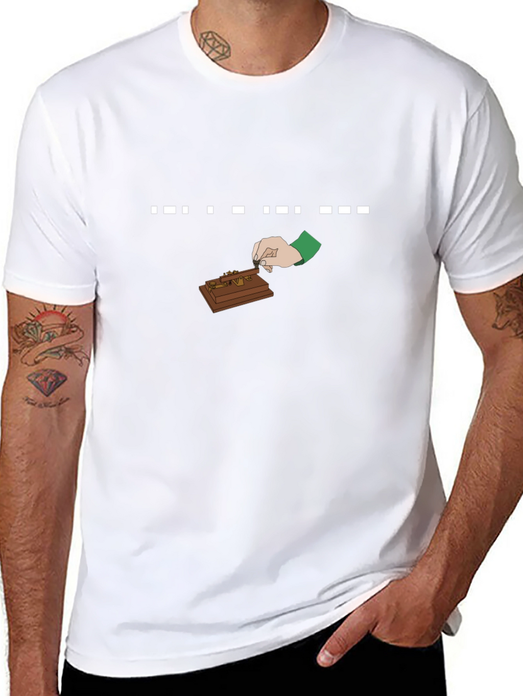 Morse Code Operator T-Shirt - Black