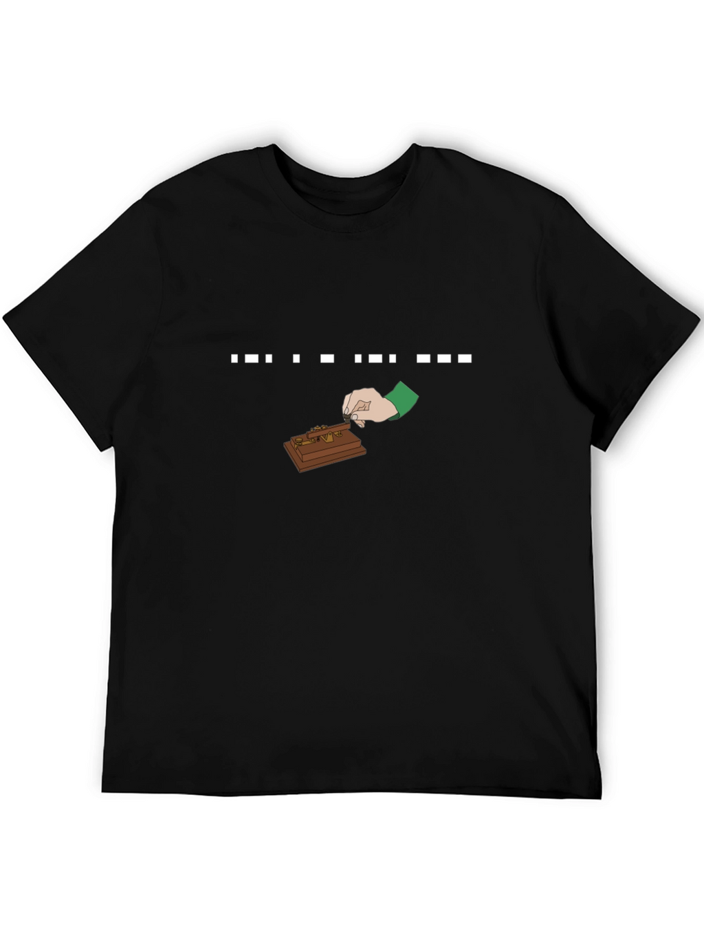 Morse Code Operator T-Shirt - Black