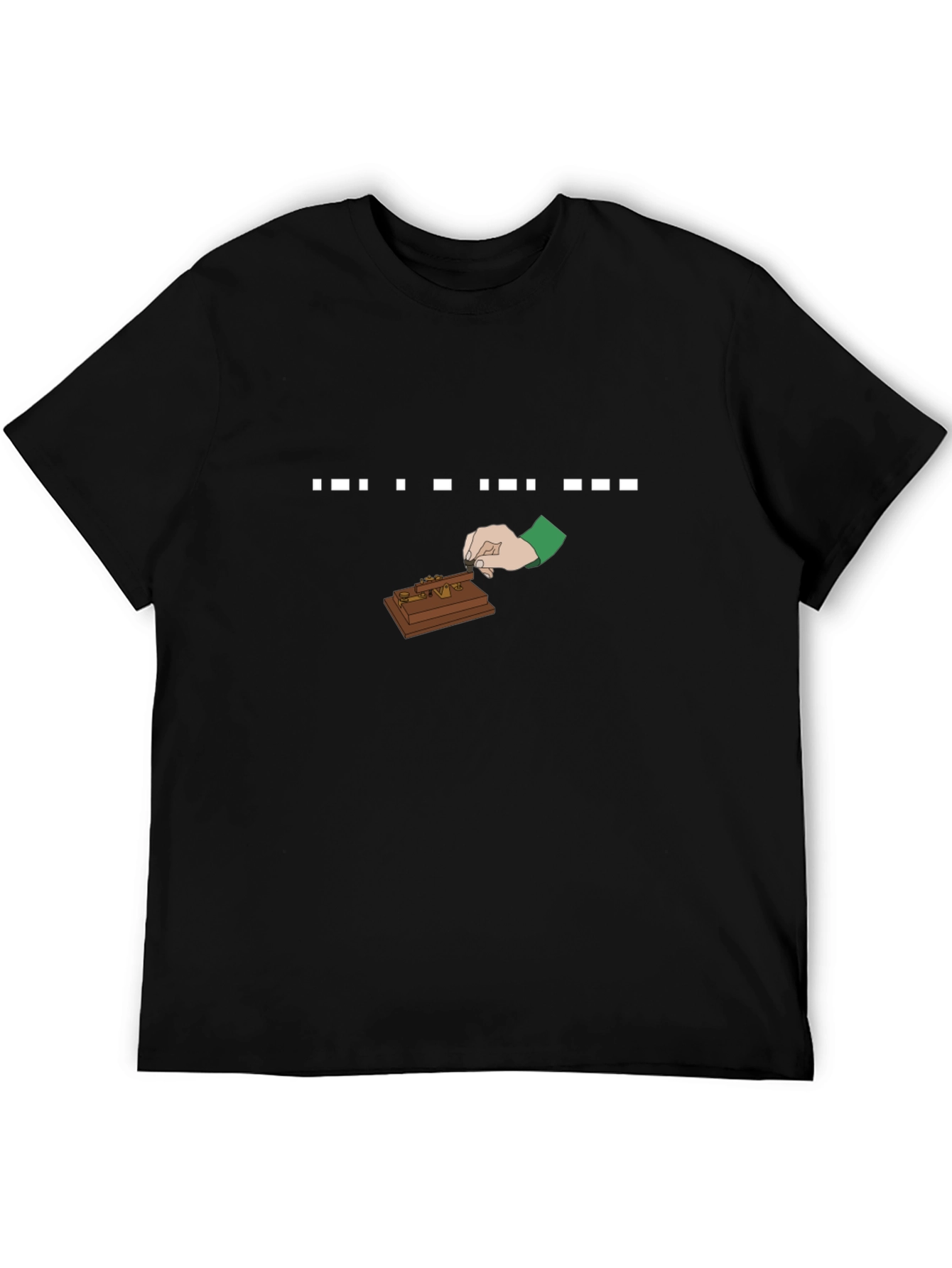 Morse Code Operator T-Shirt - Black