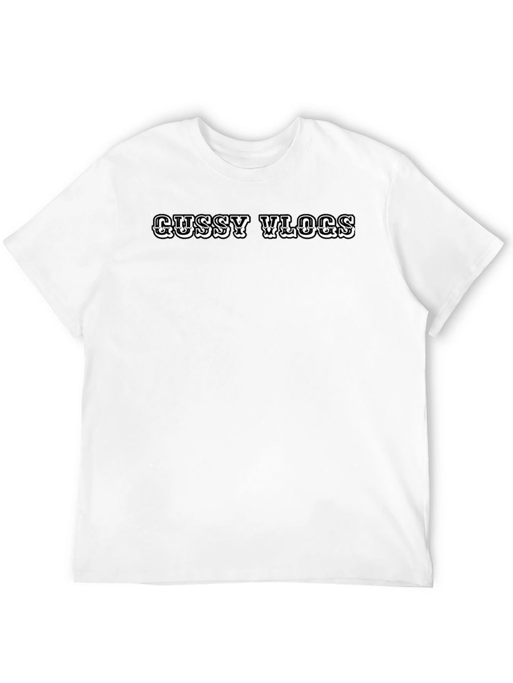 Gussy Vlogs Graphic Black T-Shirt