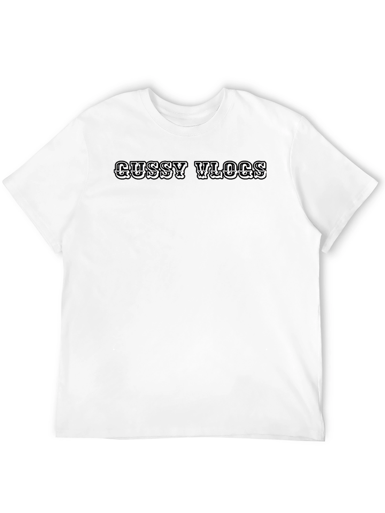 Gussy Vlogs Graphic Black T-Shirt