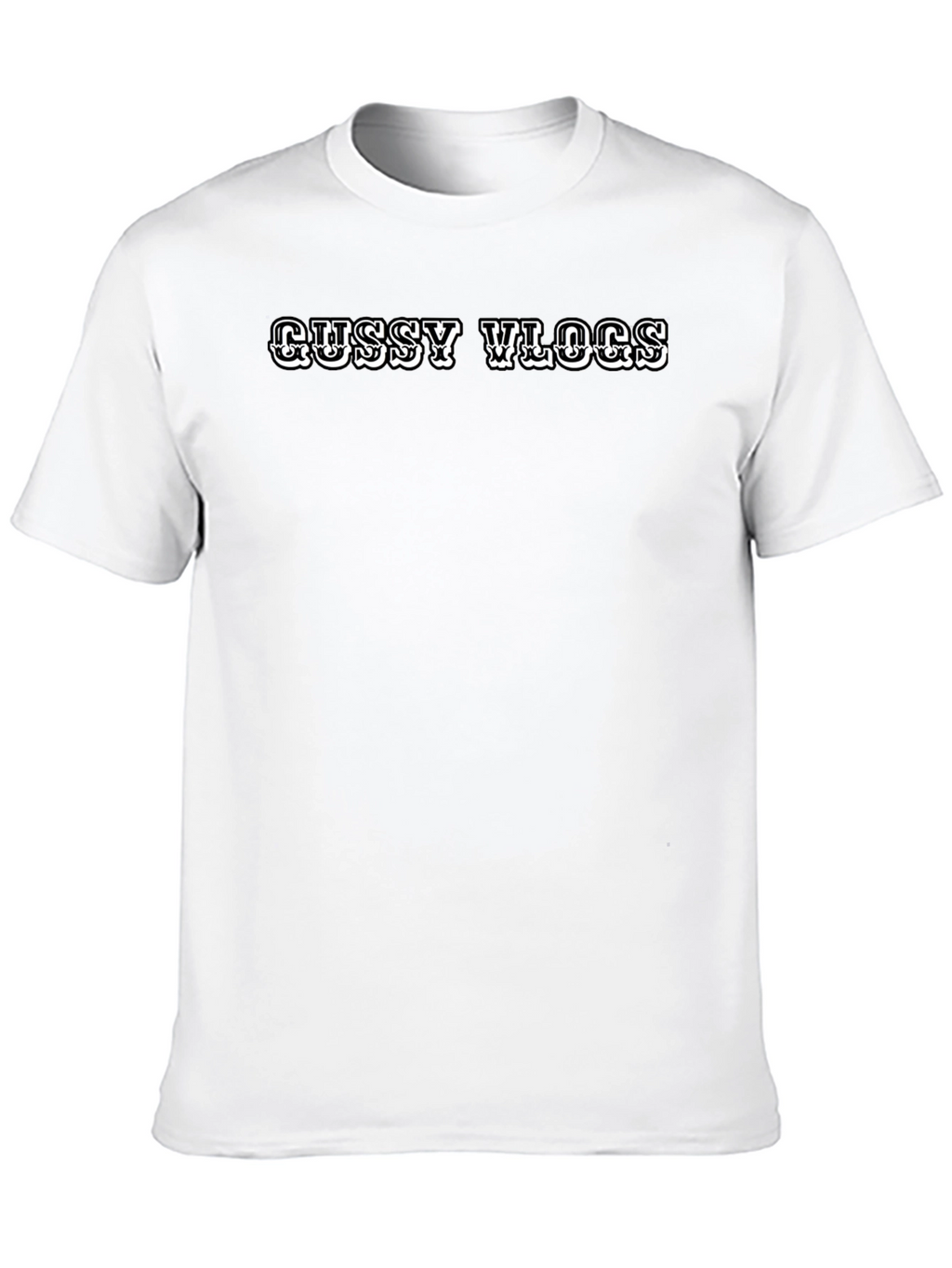 Gussy Vlogs Graphic Black T-Shirt